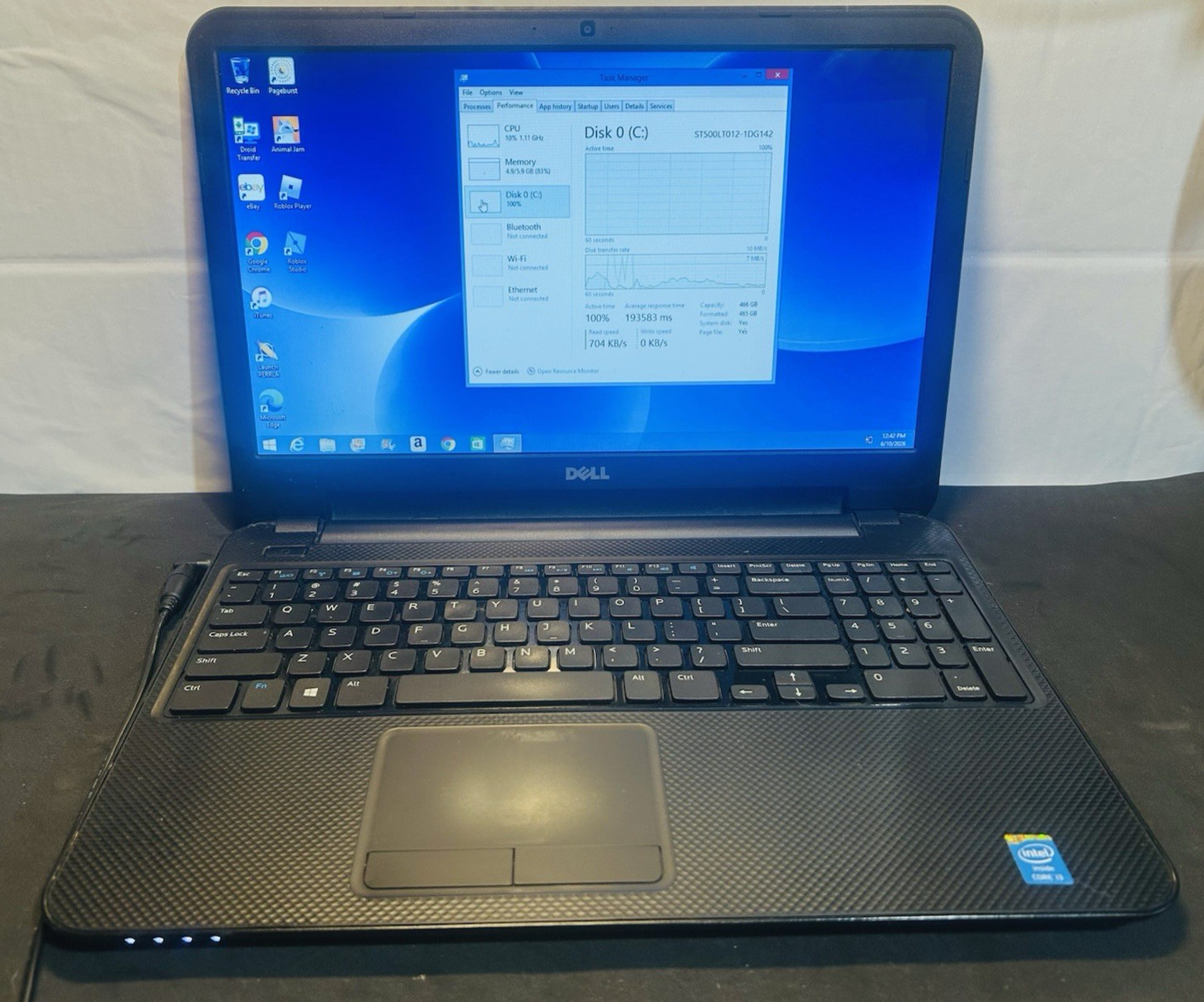 Dell Inspiron 15-3567 15.6″ i3-4010U 6 GB RAM DDR3 500 GB