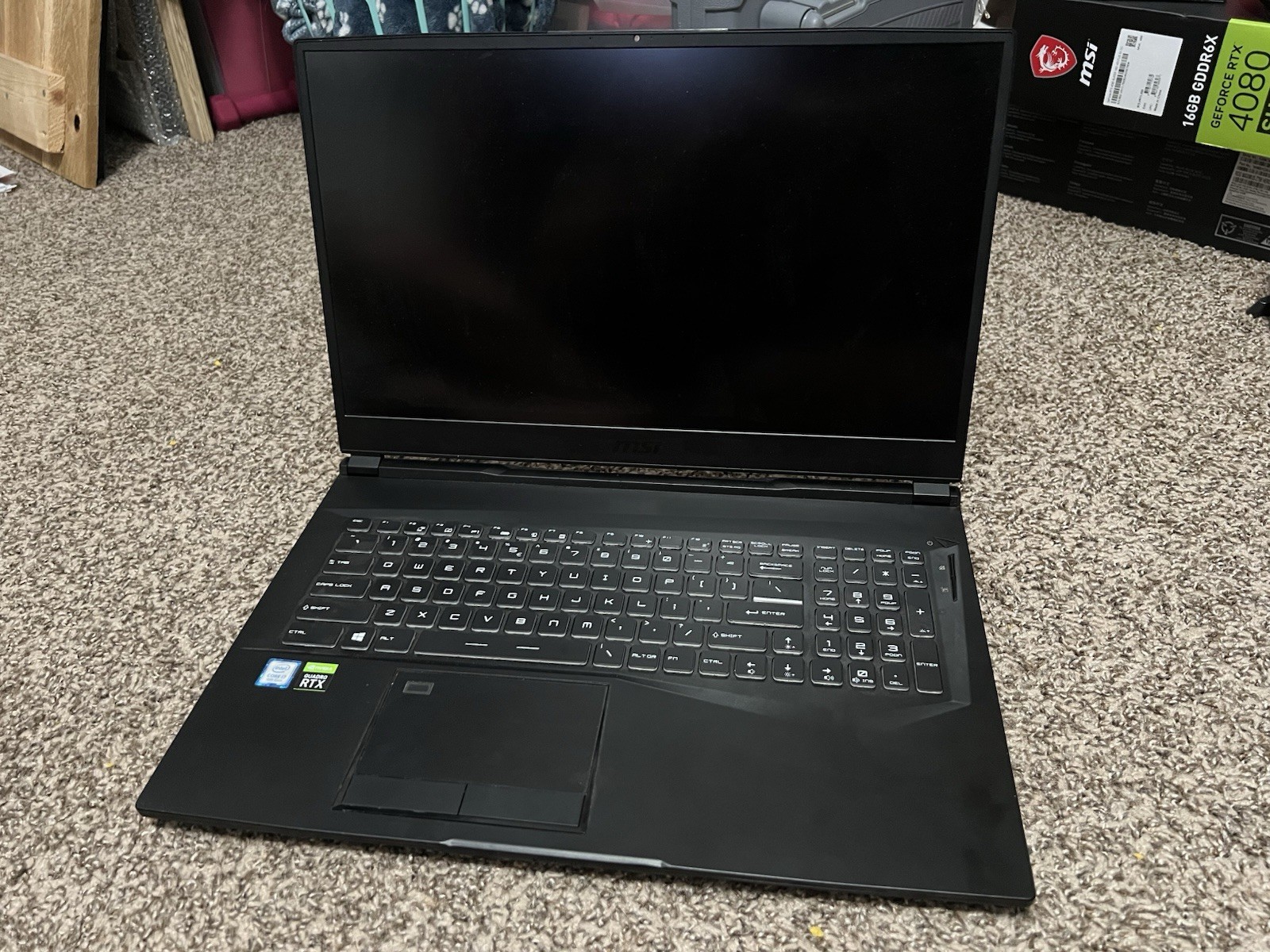MSI WE76 Workstation Laptop, i7-9750H Nvidia Quadro RTX3000 6GB