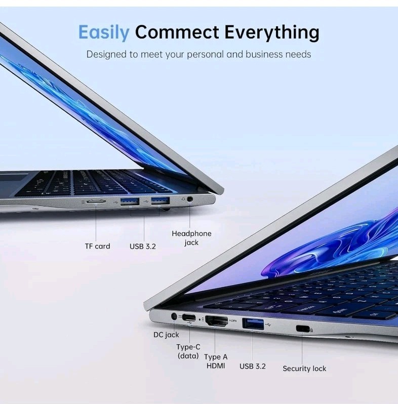 ACEMAGIC 17.3 Inch Notebook Laptop Intel N97 16GB RAM + 512GB SSD Windows 11 Pro