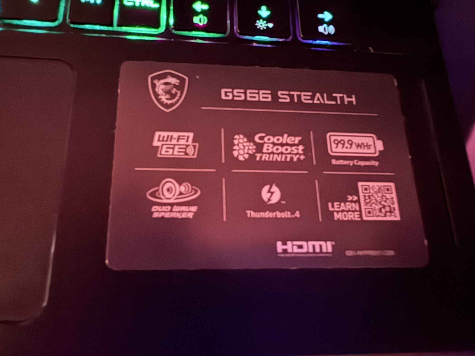 MSI GS66 Stealth 11UE 15.6″ 240Hz i7-11800H 16GB RAM 3TB SSD GeForce RTX 3060