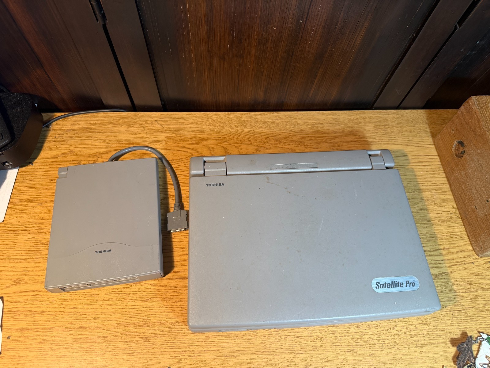 Vintage Laptop Toshiba Satellite Pro 405CS & FDD Case Floppy AS-IS For Parts