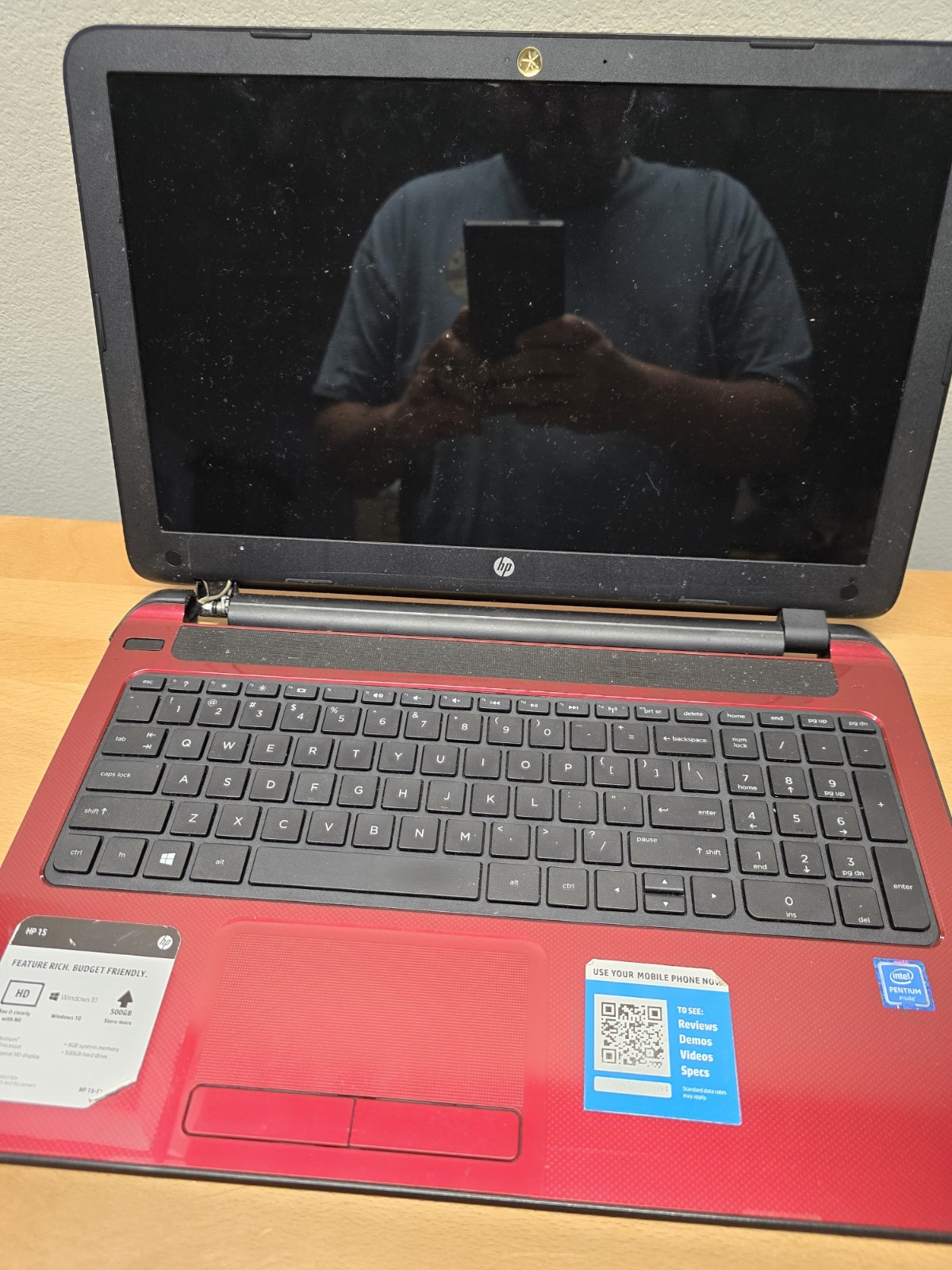 HP 15-f272wm Laptop Intel Pentium | UNTESTED | No Charger