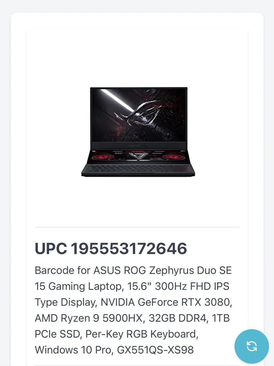 XS99-Build Asus ROG Zephyrus Duo 15 SE GX551QS-XS99 4K 120Hz, nVidia RTX 3080