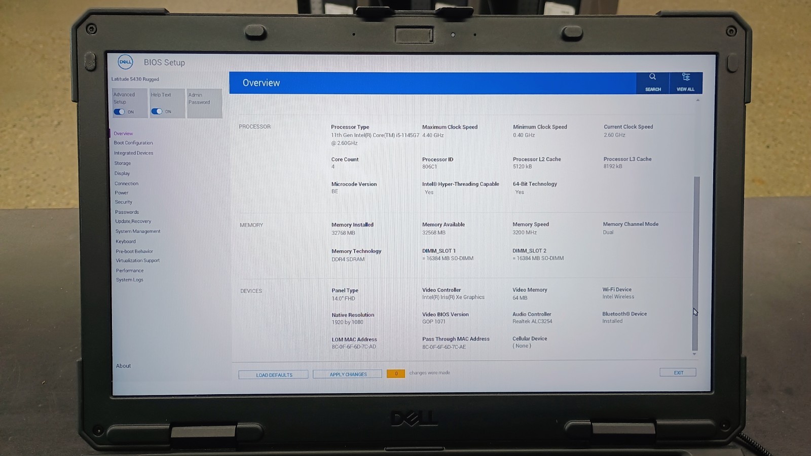Dell Latitude 5430 Rugged i5 1145G7 – 32GB Ram – 512GB SSD – Windows 11 Pro