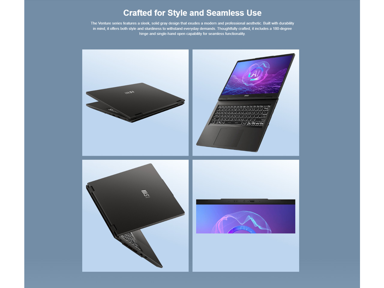 MSI Venture Pro A15 AI+ 15.6″ TouchScreen Copilot+ PC Laptop – AMD Ryzen AI 7