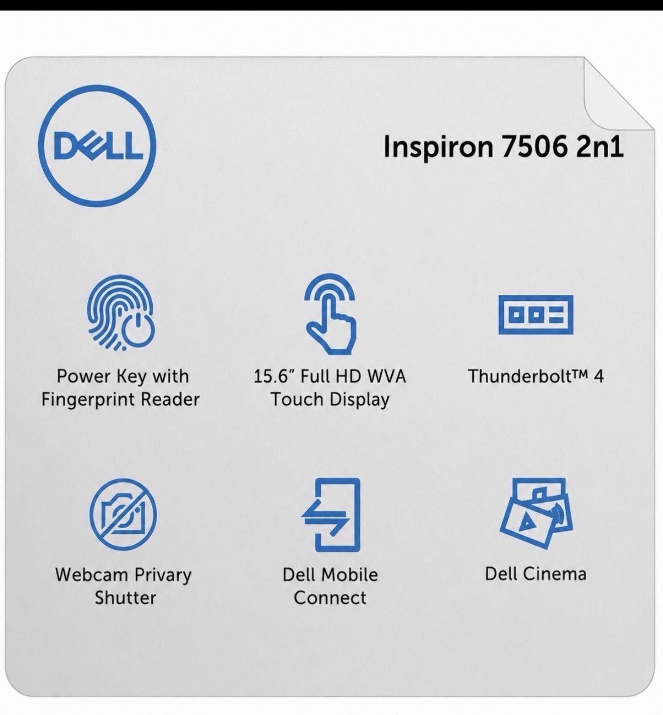 Dell Inspiron 15 7506Laptop (15, Intel Core i7-1165G7 512GB SSD, 16GB RAM) Touch