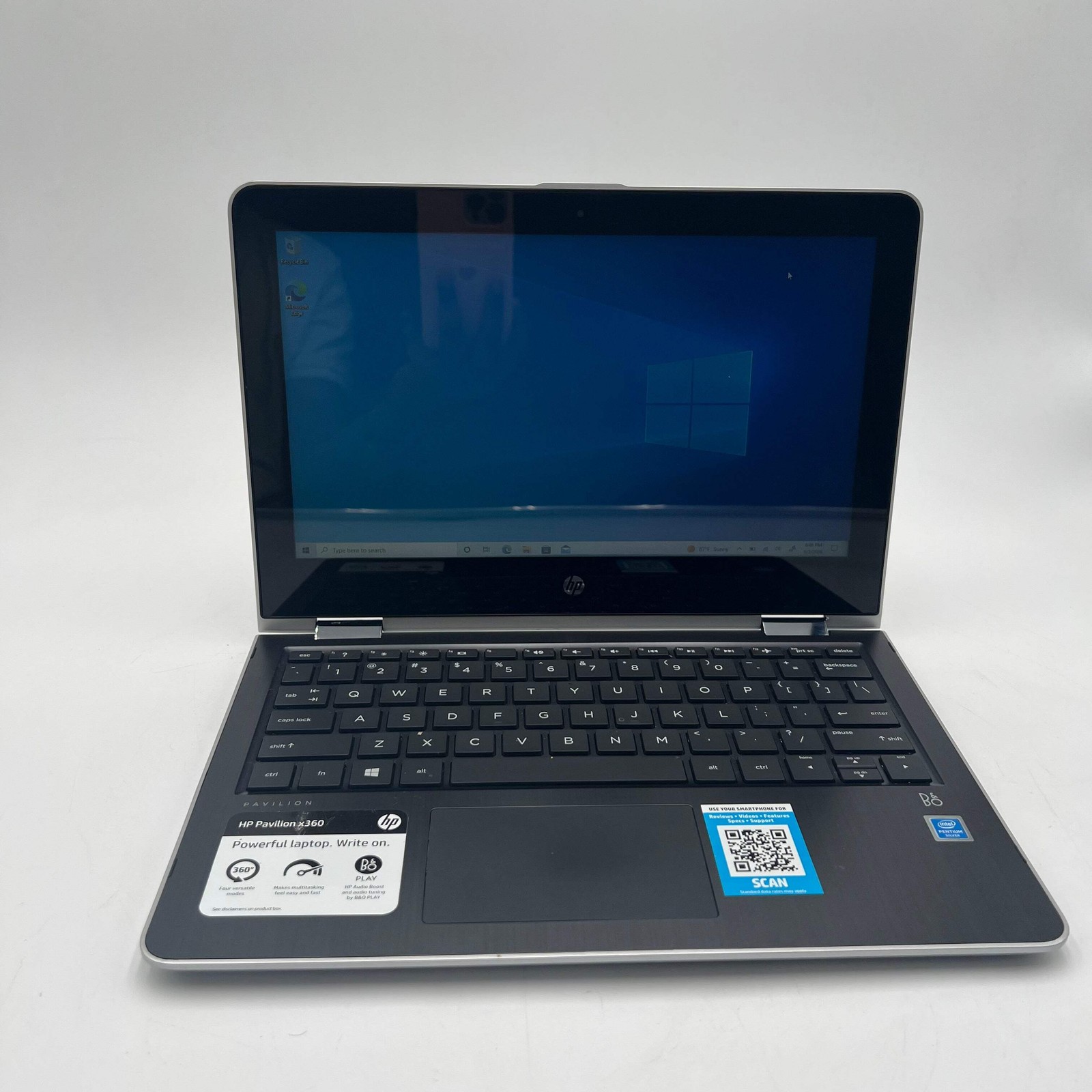 HP Pavilion x360 11m-ad113dx 11″ Laptop Intel Pentium 4GB RAM 500GB Silver
