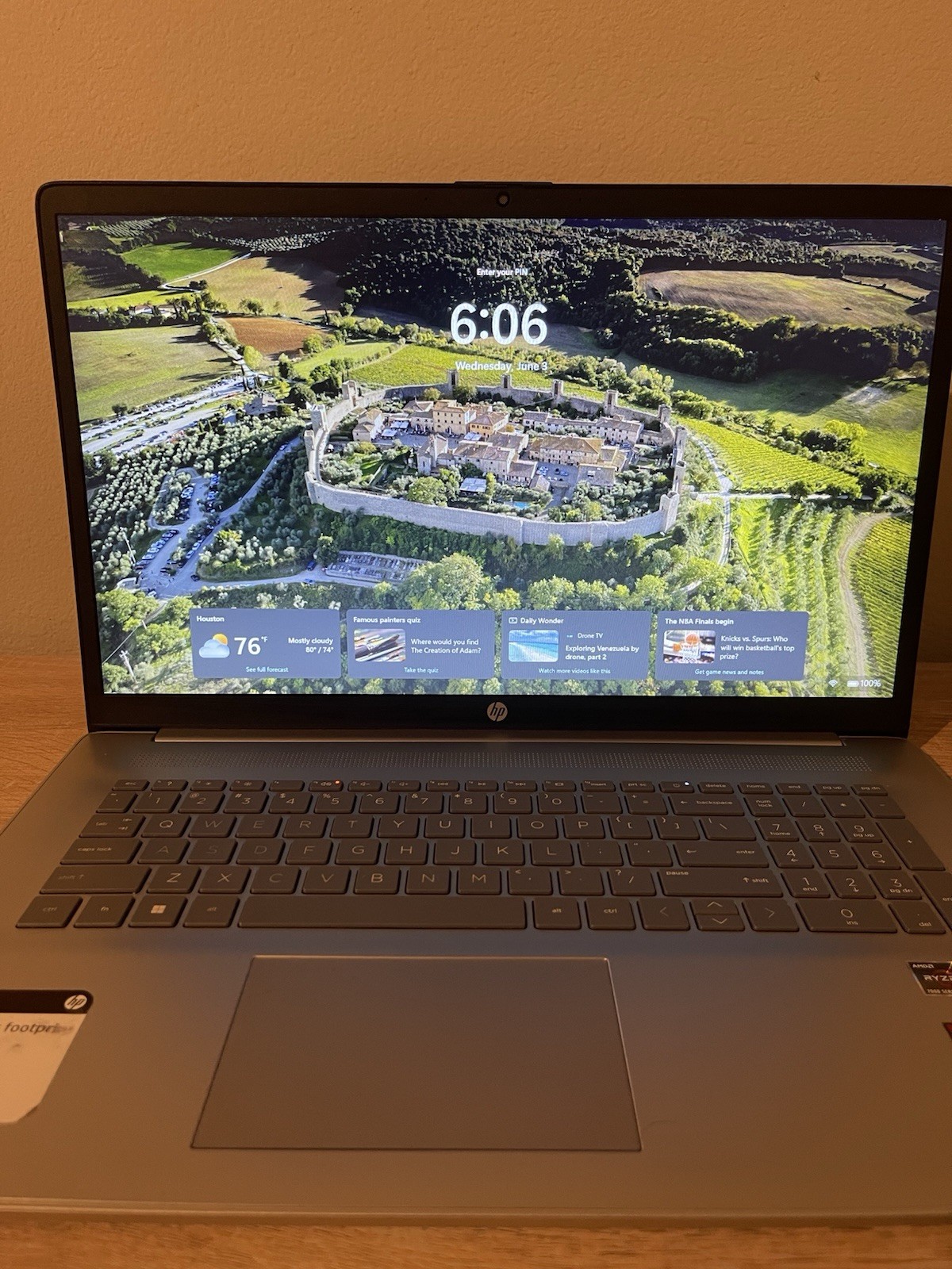 HP 17” Laptop Ryzen 3 7320U 8GB RAM 256GB SSD Windows 11 Home w/ Charger