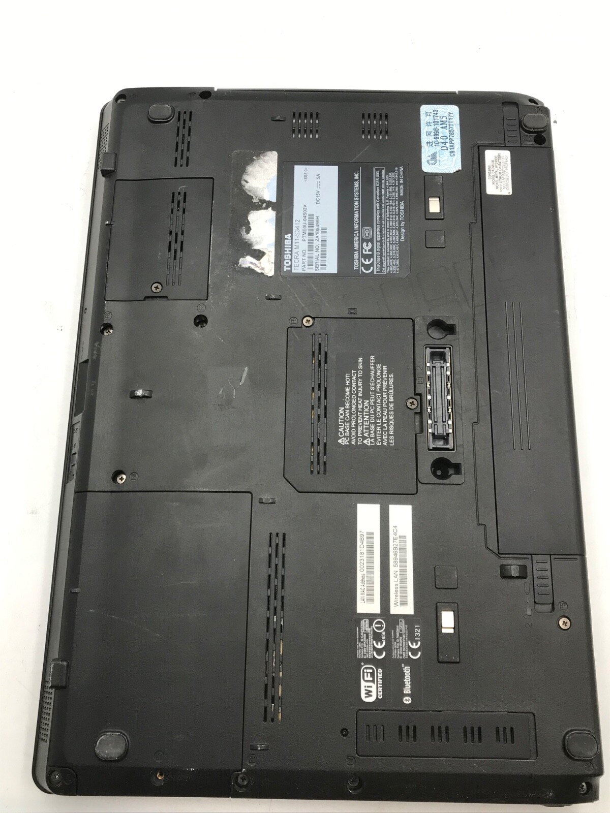 Toshiba Tecra M11-S3412 Intel Core i3-370M 14″ Laptop-DOES NOT POWER-MZ