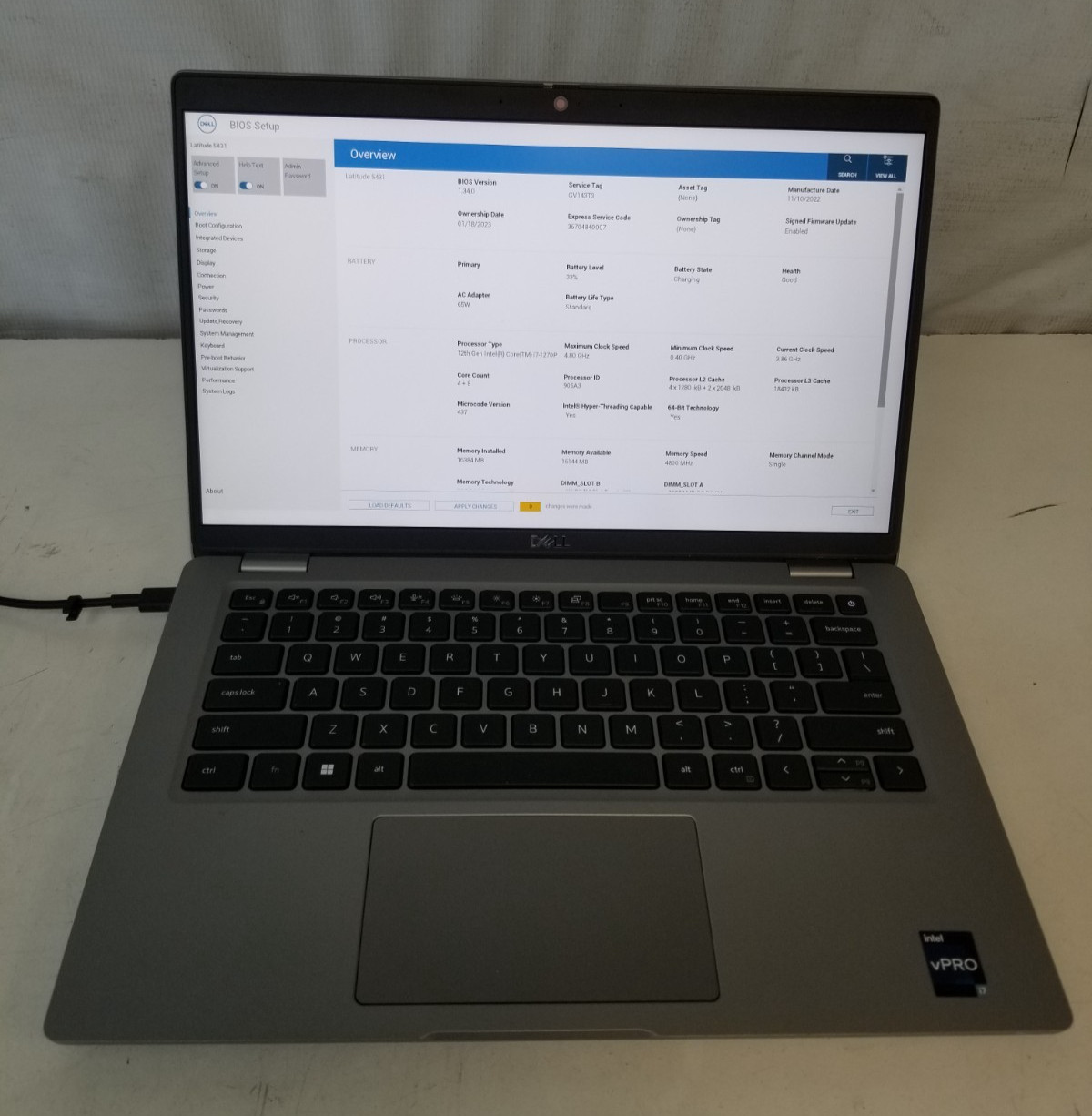 Dell Latitude 5431 14″ Intel i7-1270P 16GB DDR5 NO HDD NO OS