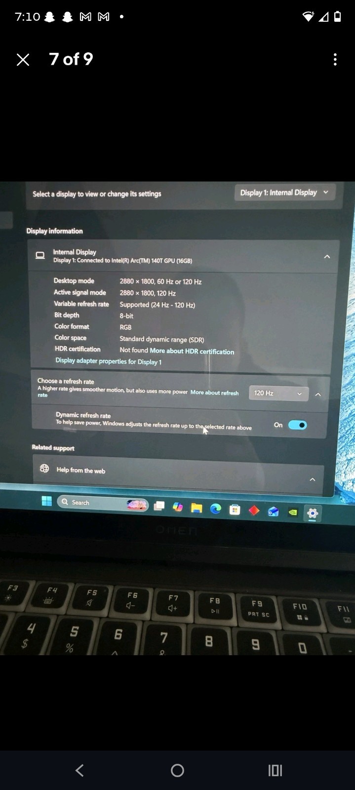 HP OMEN Transcend 14 OLED Gaming Laptop Ultra 7-255H 32GB 1TB RTX 5060