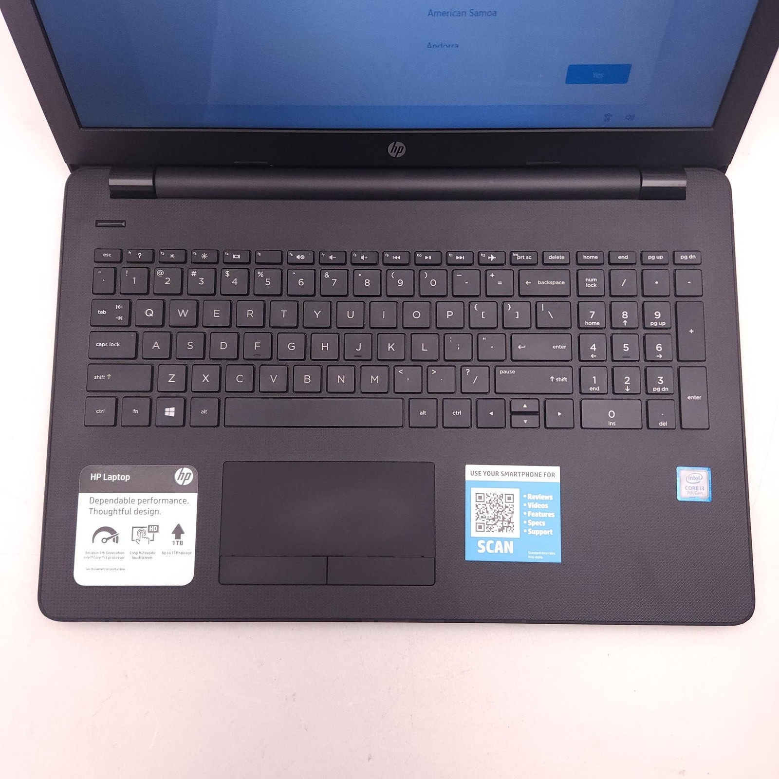HP Pavilion 15-bs013dx 15.6in Laptop Intel i3 7th Gen 8GB 1TB HDD Win10 – Good