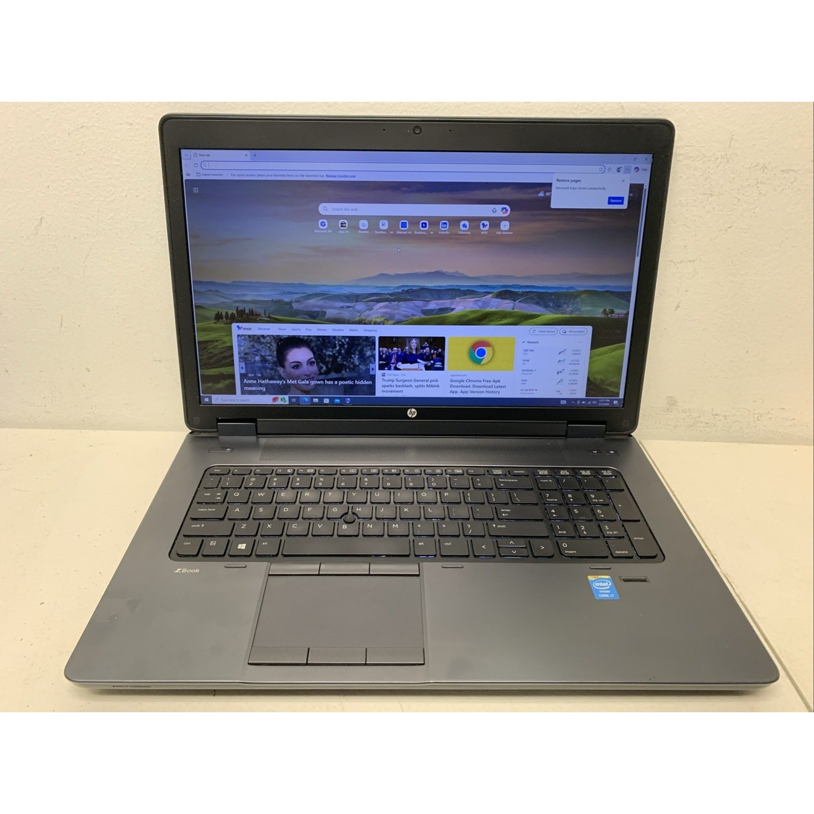 HP ZBook 17 G2 Core i7-4700M 2.40GHz 12GB RAM 256gb SSD Wind 10 Pro Read Descr
