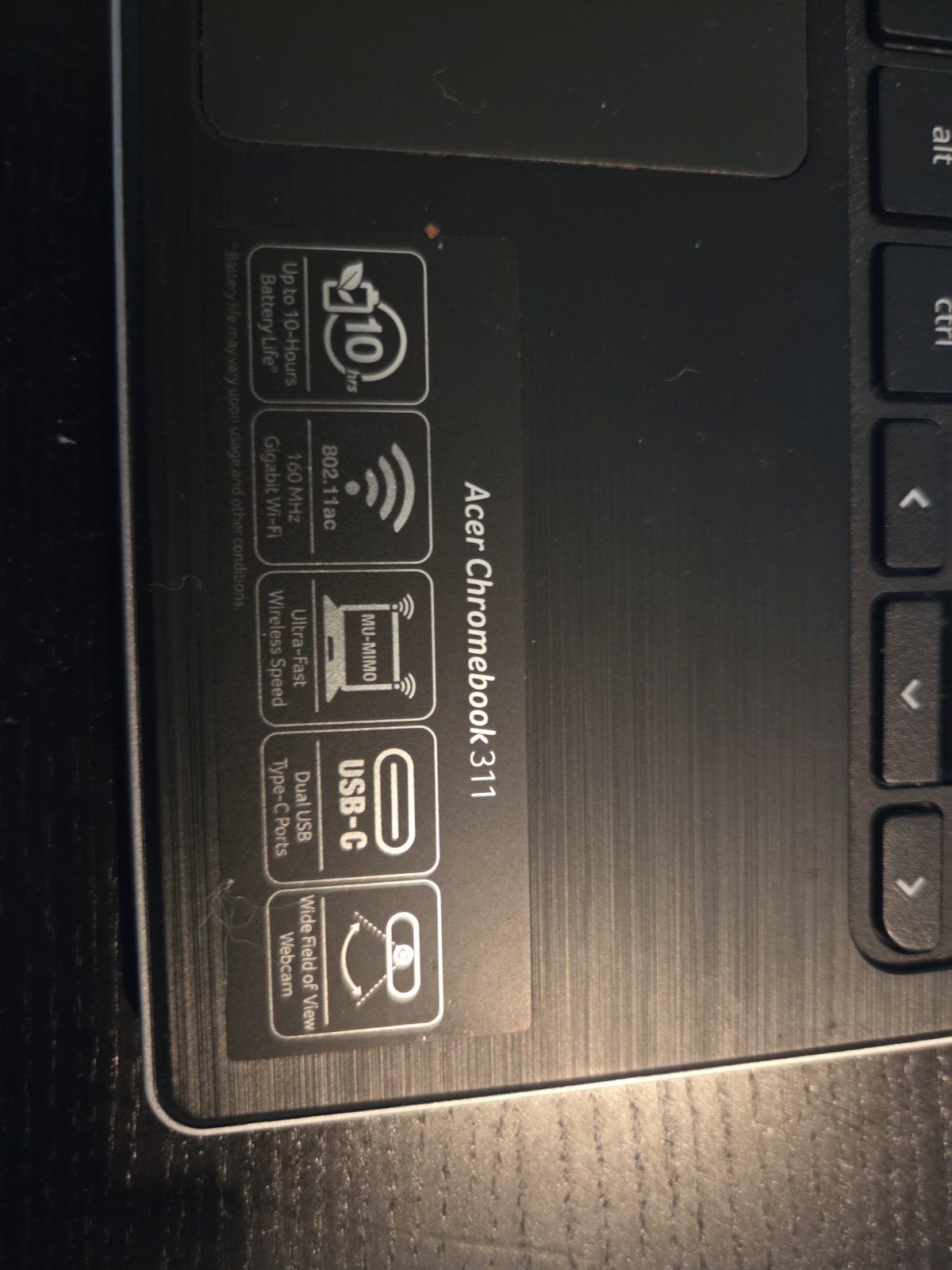Acer Chromebook 311 CB311-9H (11.6″) Celeron N4020, 8GB RAM, 4gb W/Charger