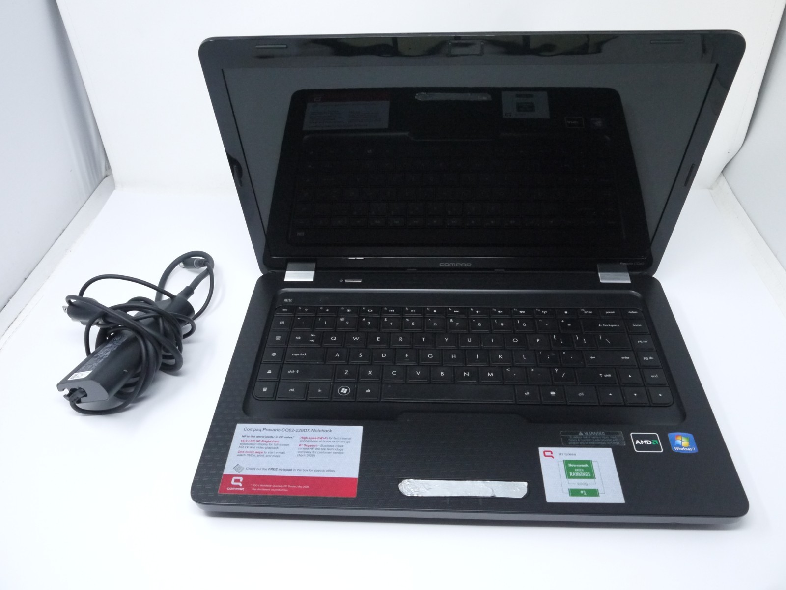 Compaq CQ62 15.6″ Laptop – AMD V120 / 3GB Ram / 160GB HDD / Win10 / New Battery