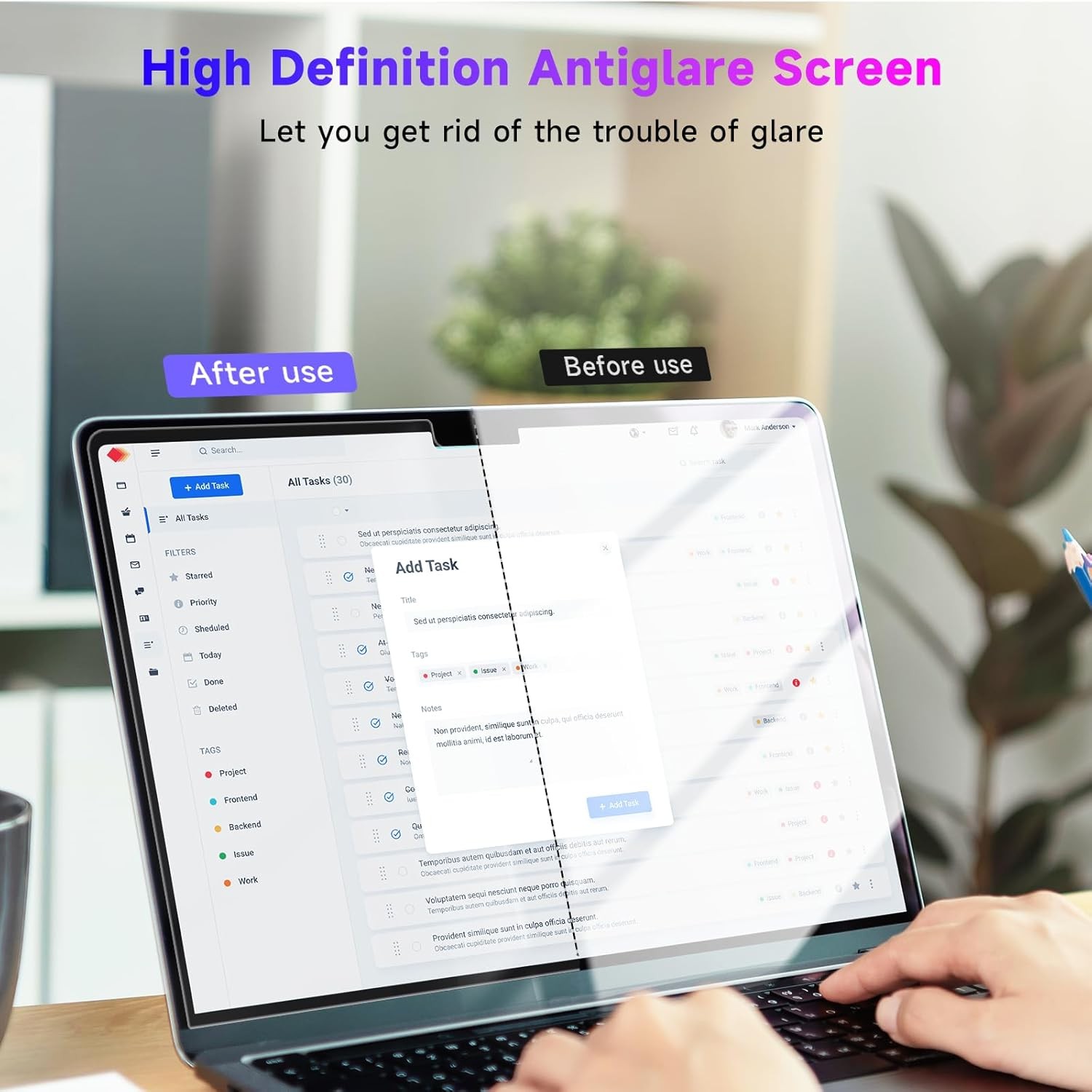 Blue Light Blocking Matte Screen Protector – 2 Pack for MacBook Pro 14-inch M1 M