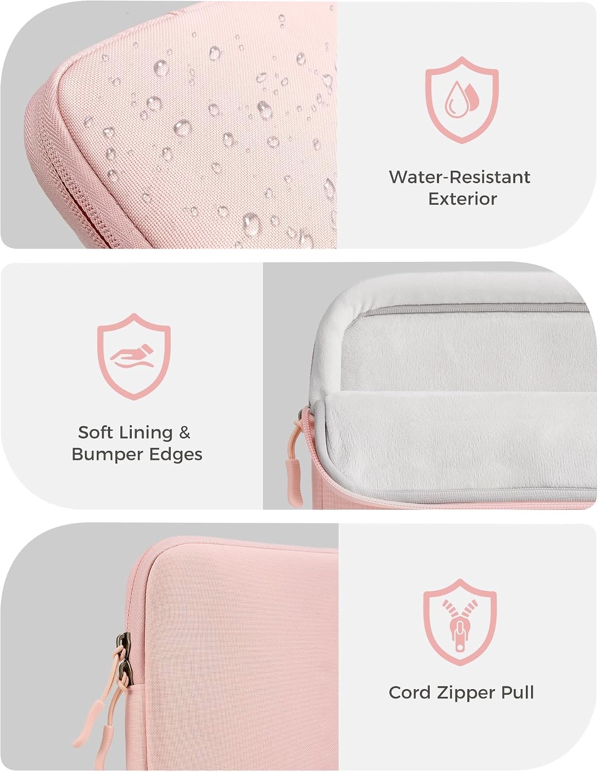 Slim Travel Sleeve for MacBook Neo 13″ 2026 (Models A3404, A18 Pro), Blush Case