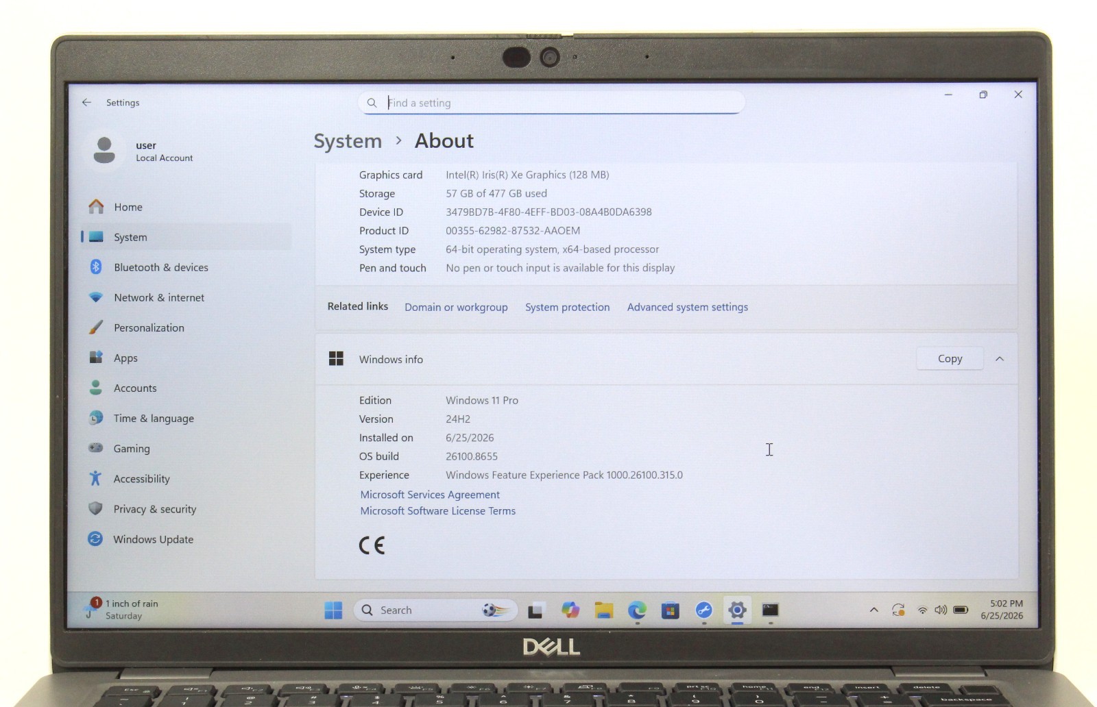 Dell Latitude 5430 14″ 4.2GHz i7-1255U 512GB SSD 16GB RAM Win 11 Pro ; 6184128