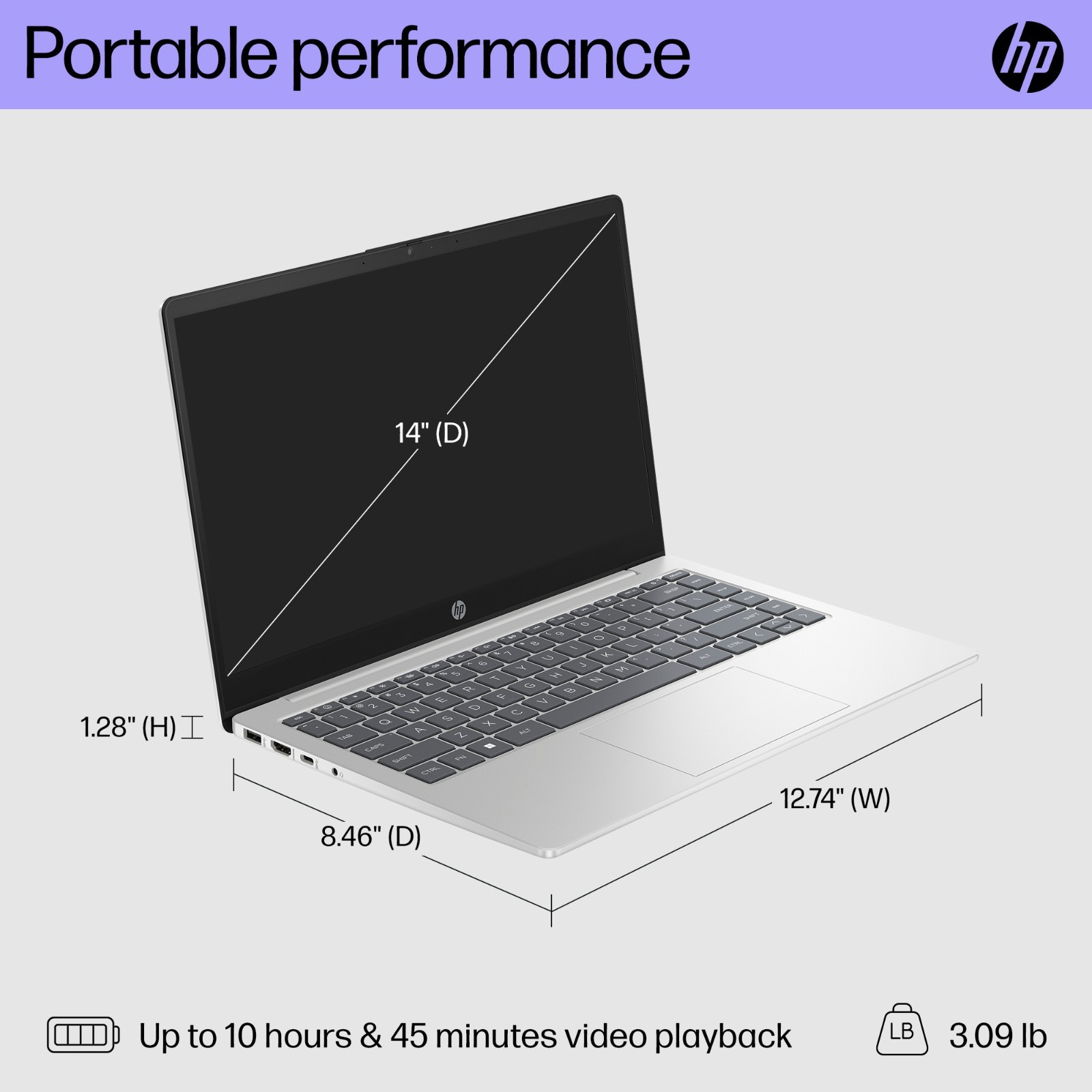 New HP Laptop Computer 14 Intel N200 Upto 16GB RAM & 1TB SSD Office 2024 Backlit