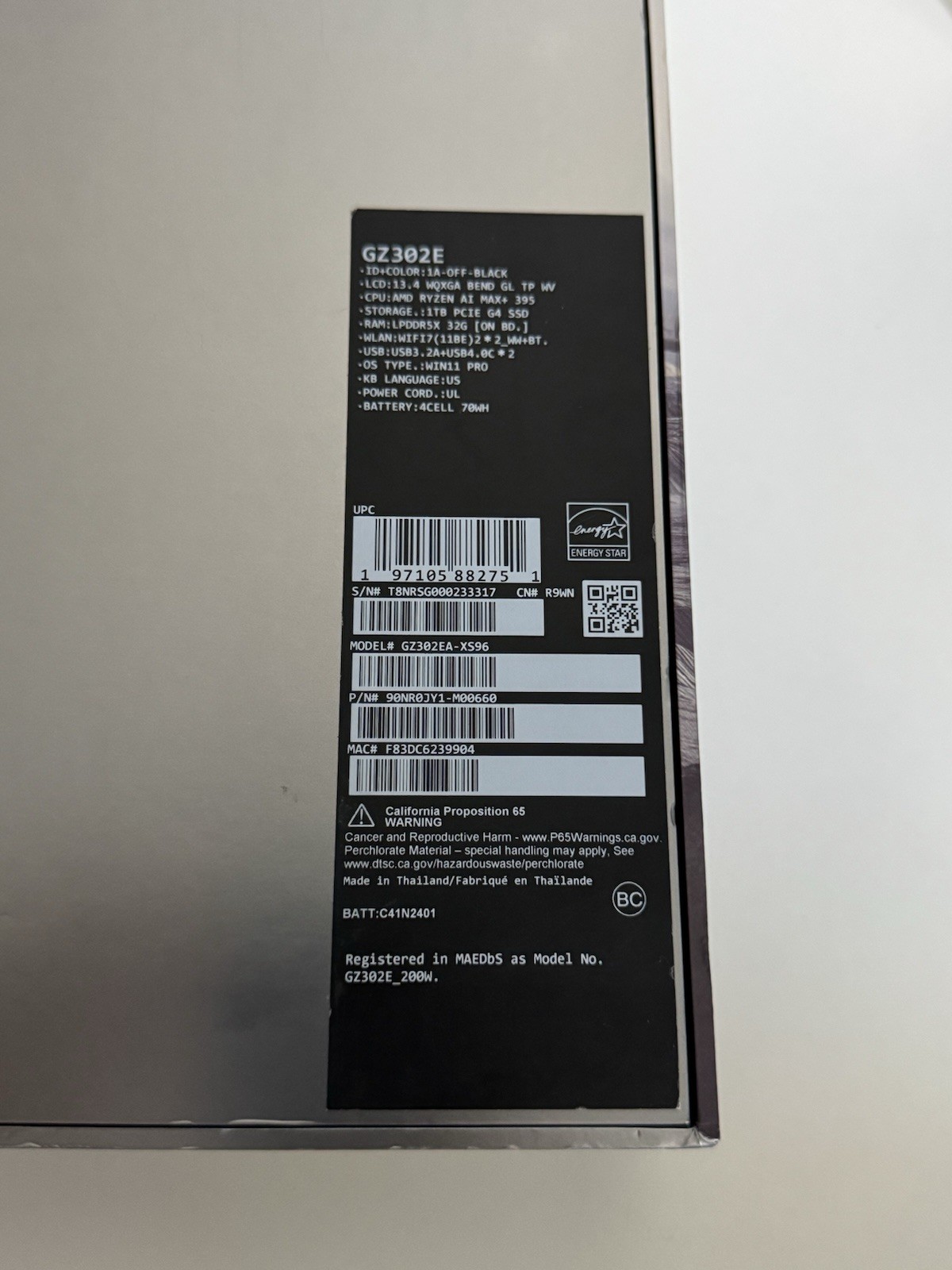 Asus ROG Flow Z13 (GZ302) 2-in-1 QHD+ TOUCH RYZEN AI MAX+ 395 32GB 1TB SCREEN**
