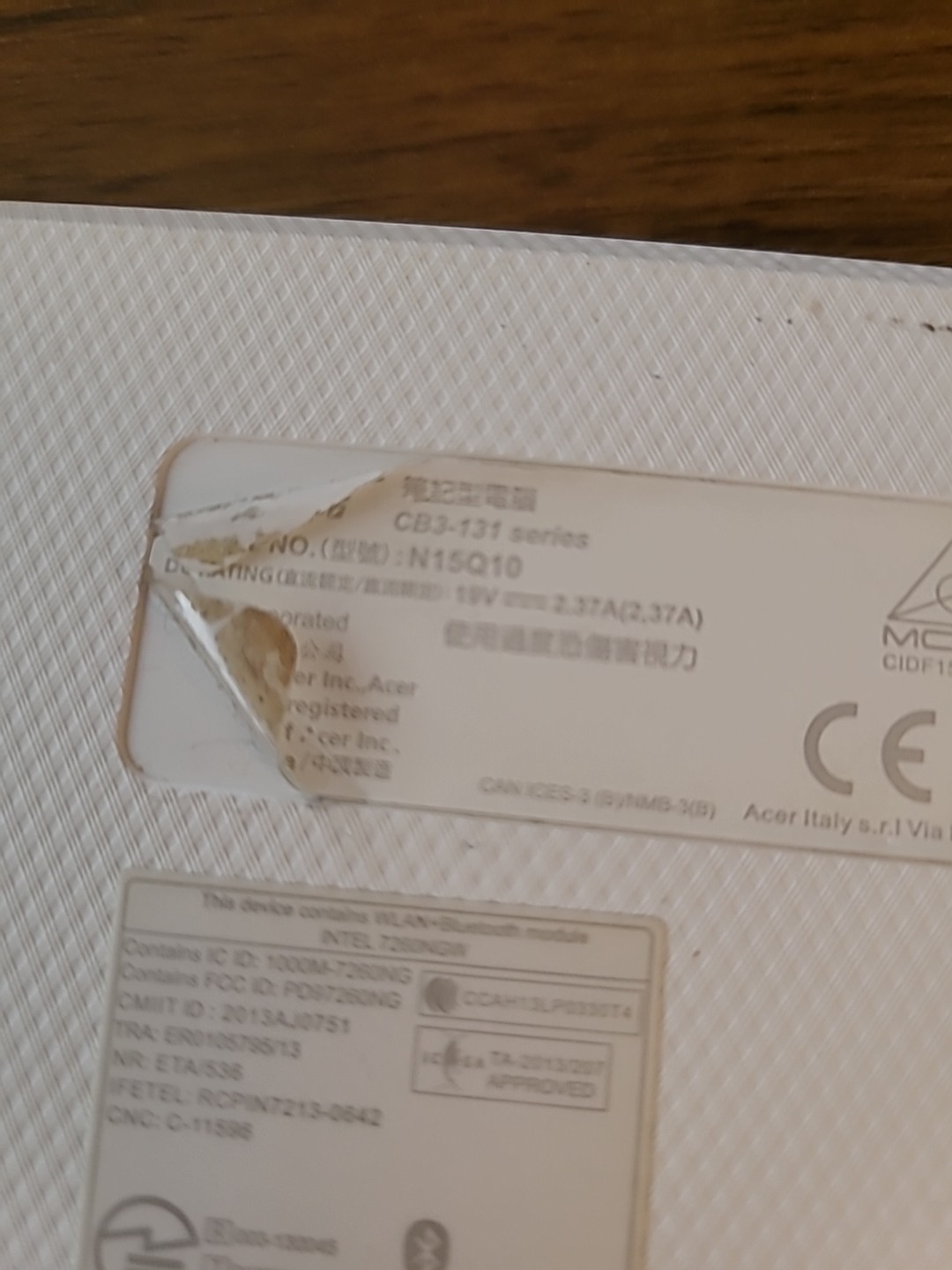 ACER Chromebook 11 CB3-131 N15Q10 Dual Celeron N2840 2.16GHz 11.5″ 16GB SSD 2GB