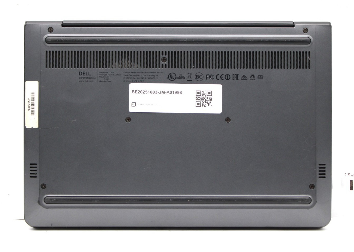 Dell Chromebook 11 Celeron 2955U@1.40GHz 4GB LPDDR3 NO STORAGE/OS*USED/TESTED*