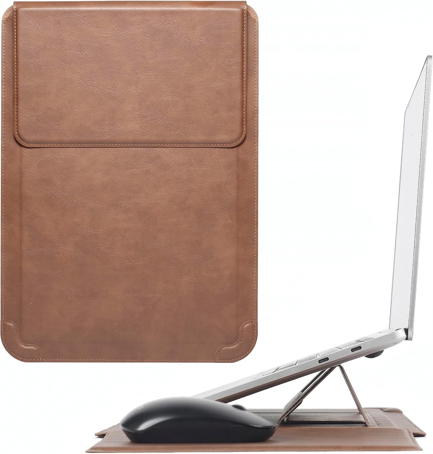 Soft Slim Laptop Sleeve Case with Stand for 16 Inch MacBook Pro/Air & More
