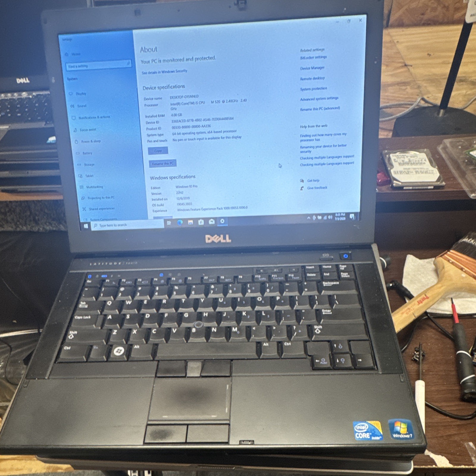 Dell Latitude E6410 14″ i5 2.40GHz 4GB 160GB HDD Win 10 Pro Black/Silver