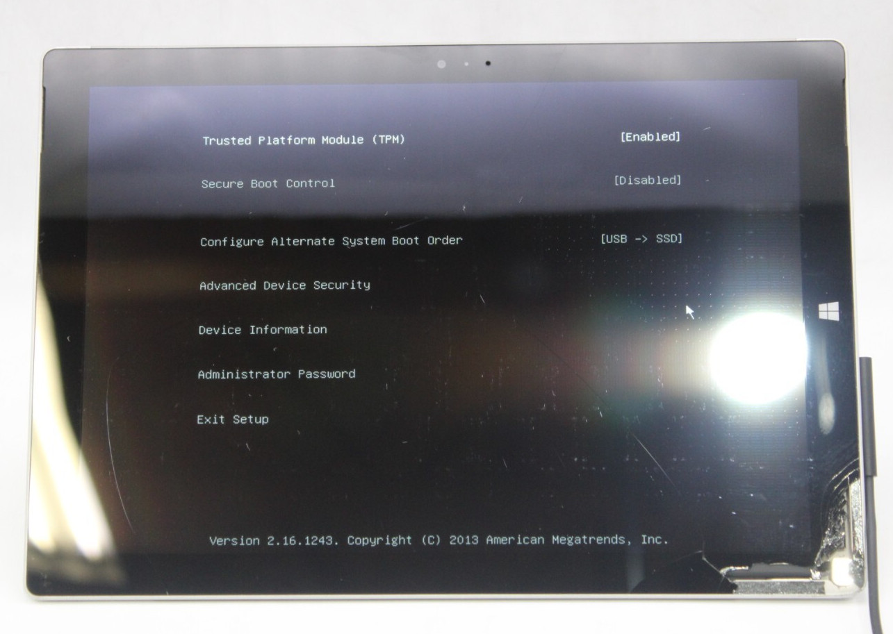 Microsoft Surface Pro 3 128GB i5-4300U@1.9GHz 4GB RAM NO OS *Parts/Repair*