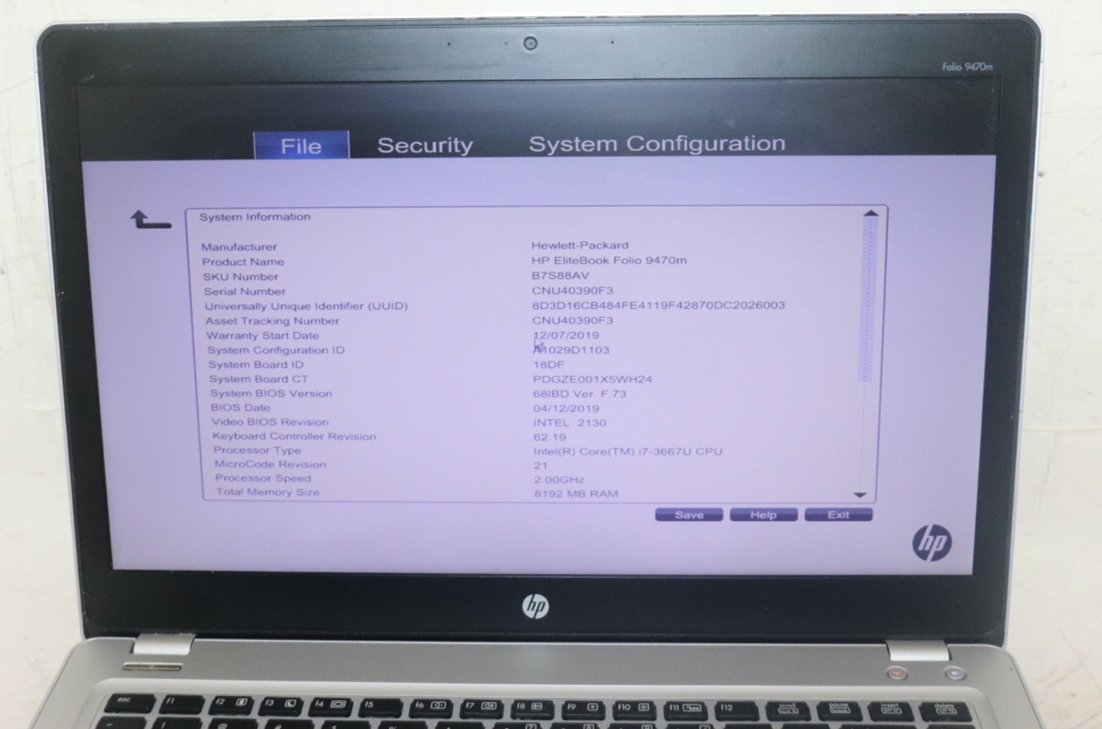 HP EliteBook Folio 9470M |Intel core i7@2.00GHz|8GB RAM|256SSD|Webcam