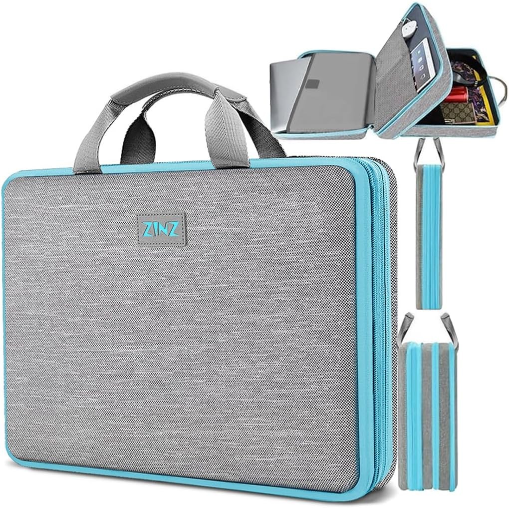 Expandable Computer Sleeve Bag for 15-16 Inch Laptops, Multi-Pocket Design
