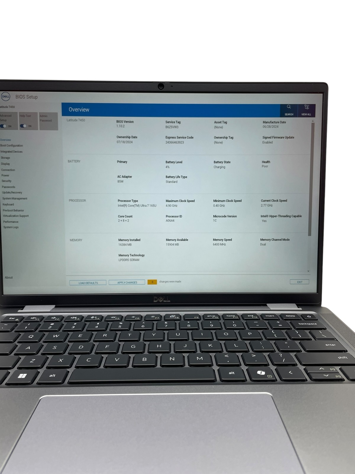 Dell Latitude 7450 14″ – Ultra 7 165U – 16GB RAM – 512GB SSD – Grade D