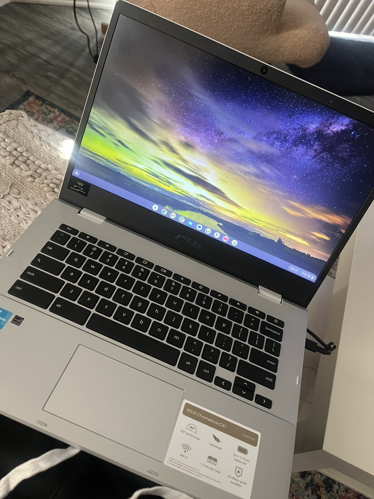 ASUS Chromebook CX1 11.6″ (32GB HDD, Intel Celeron N3350, 1.10 GHz, 4GB)…