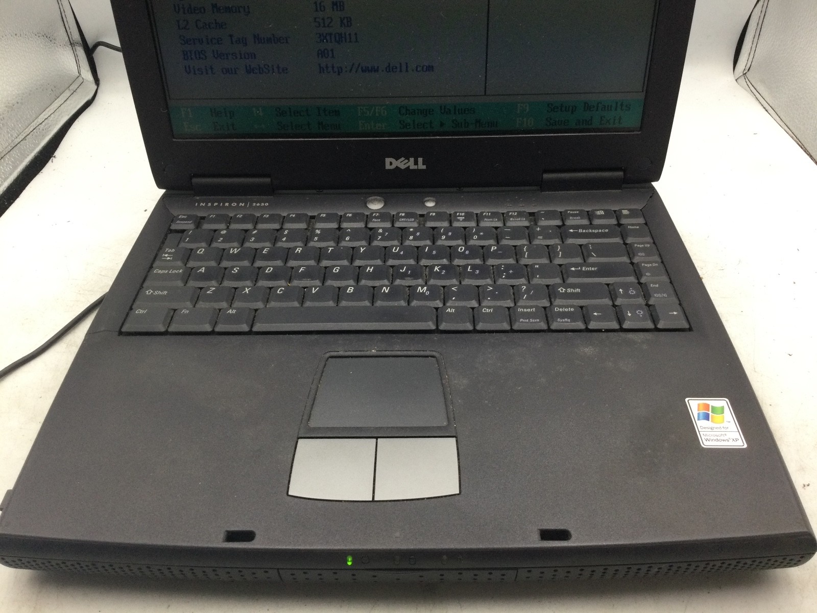 DELL INSPIRON 2650 – BOOTS TO BIOS – INTEL PENTIUM 4M – 256MB RAM – READ DESC-BB