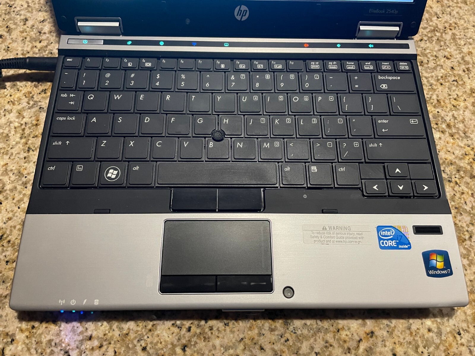 HP Elitebook 2540p Intel i7 2.13GHz Windows 11 Pro 512GB SSD Office Pro 2013