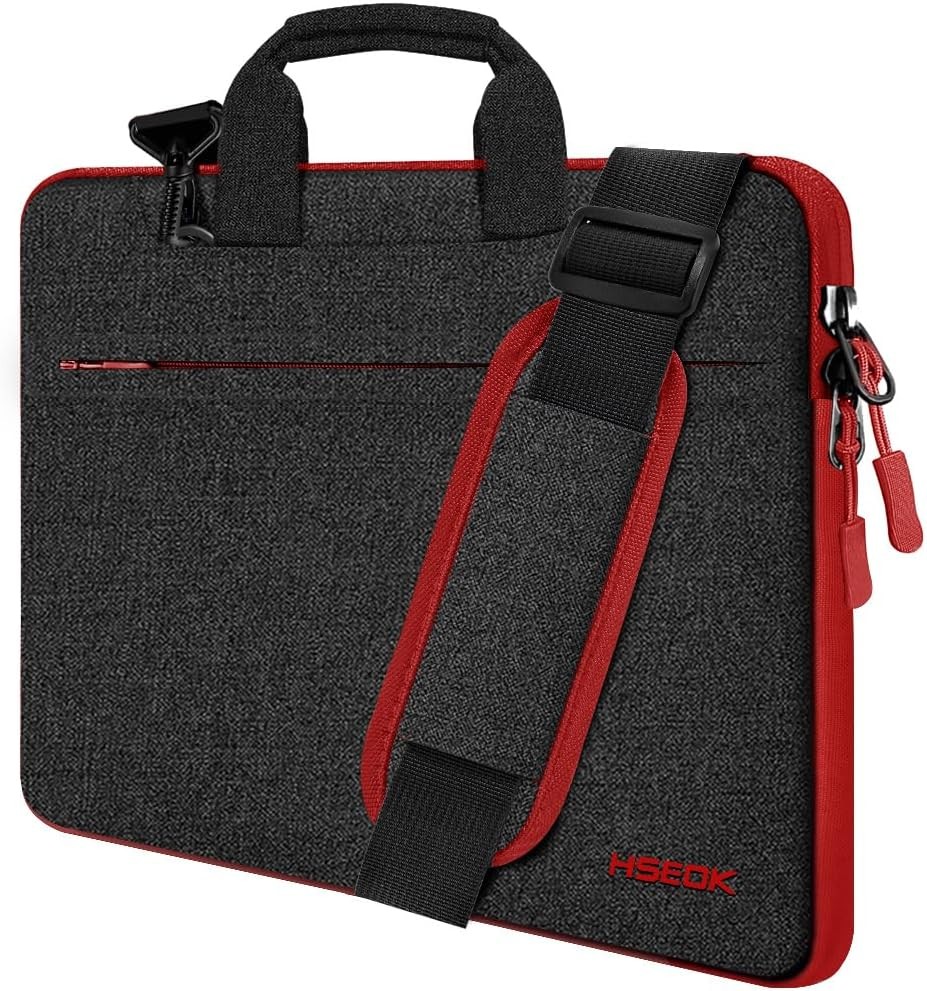 Shoulder Bag for 13-14 Inch Laptops, Fits MacBook Pro/Air & Most Notebooks, Blac