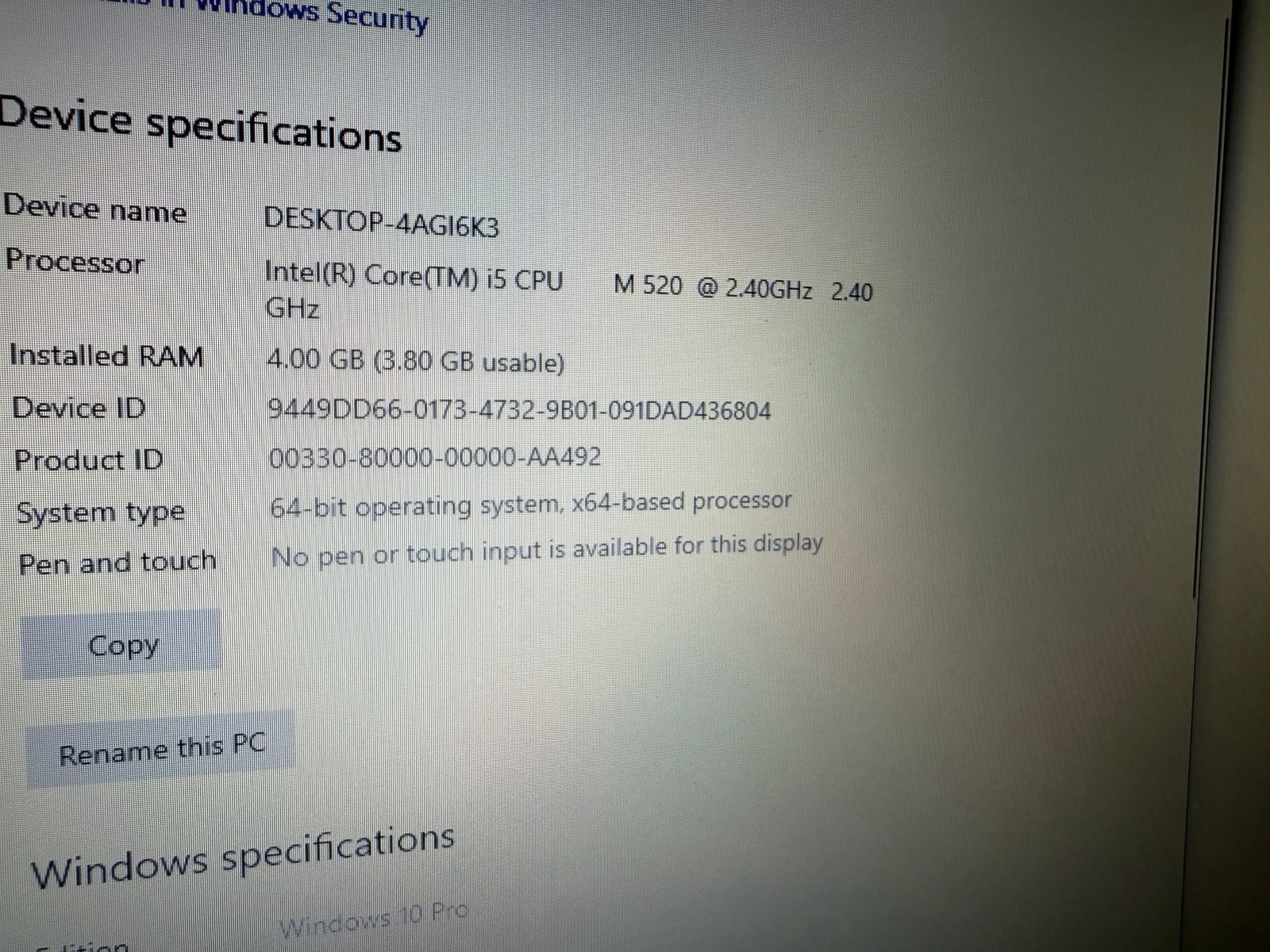 Lenovo Thinkpad T410 14.1” Win10Pro Intel i5-2.40, 4GB, 160GB, DVD-RW, Wifi #002