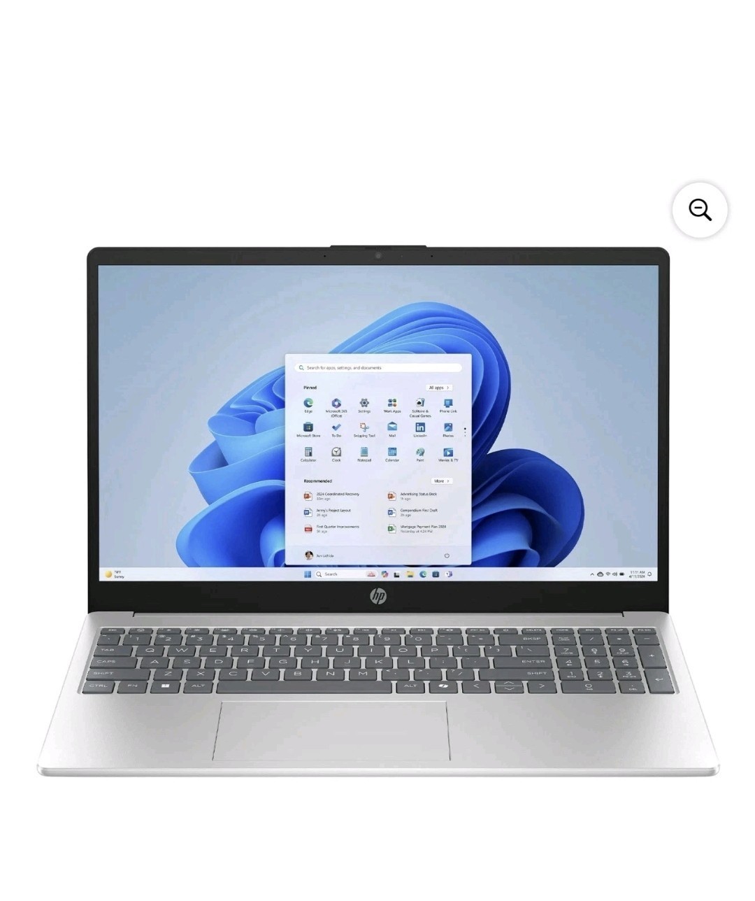 HP 15.6″ FHD IPS Touch Windows Laptop AMD Ryzen 5 7520U 8GB R 1TB SSD Silver
