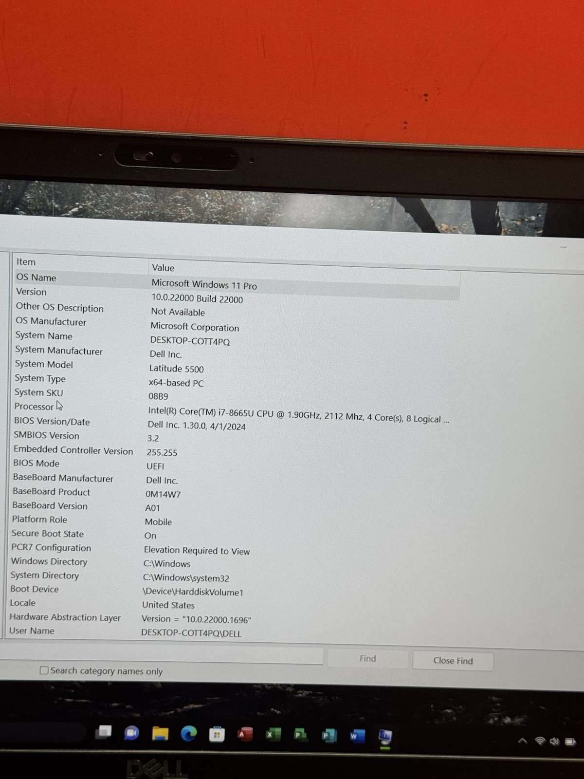 Dell Latitude 5500 15.6″ 8th i7-1.9GHz 16GB RAM 256GB SSD Windows 11pro