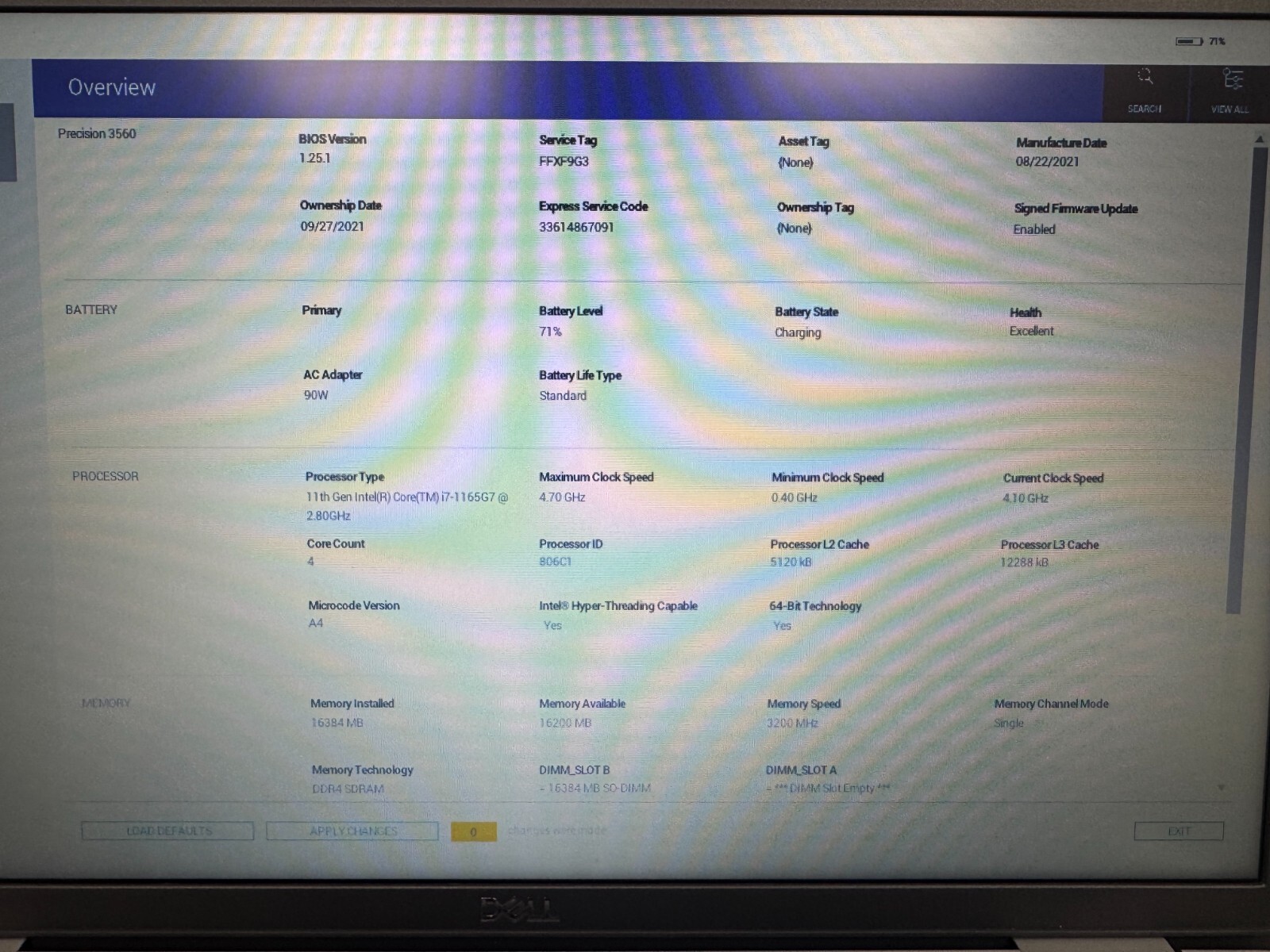 Dell Precision 3560 15.6″ FHD i7-1165G7 16GB 512GB NVMe NvidiaT500