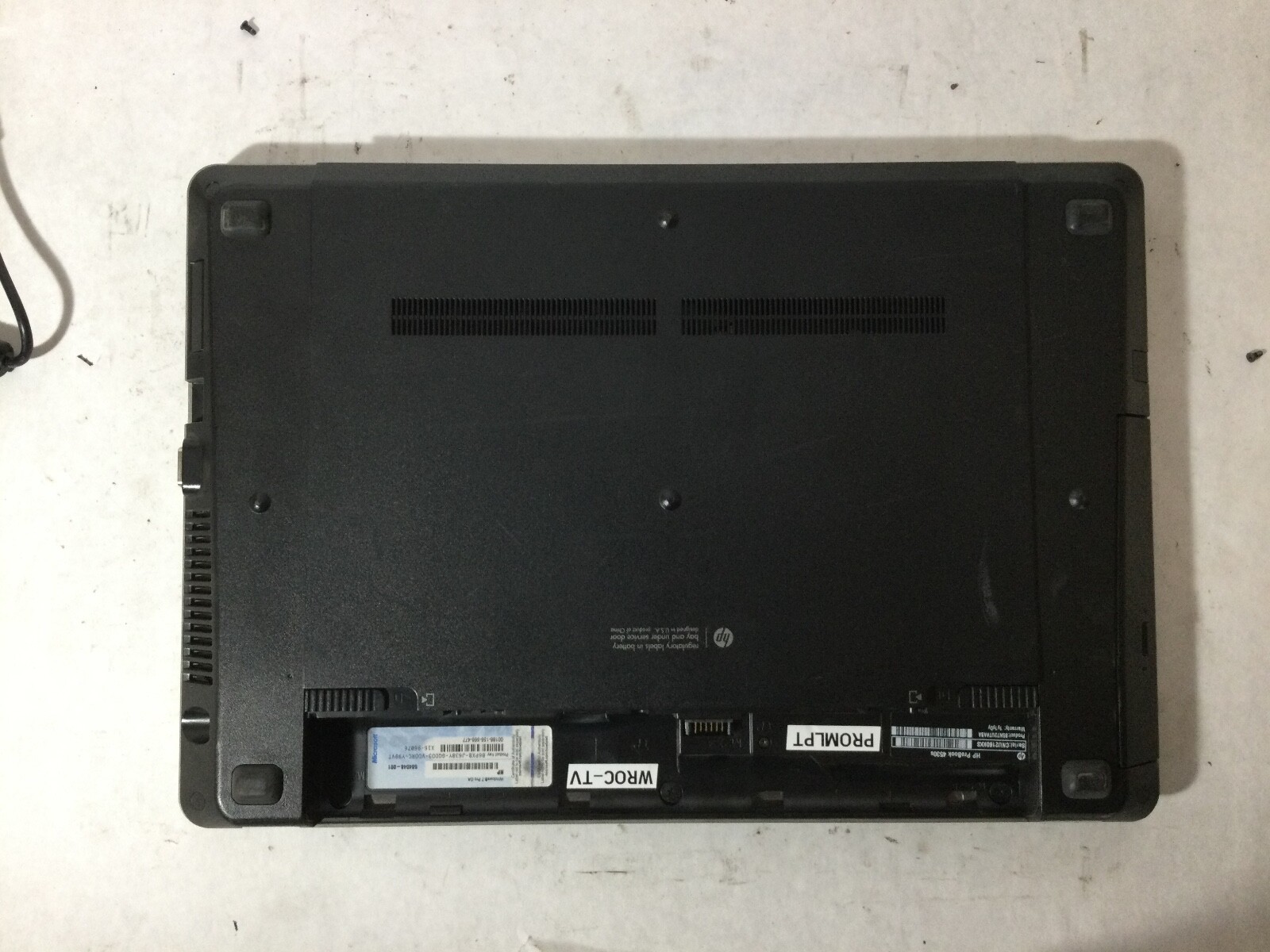 HP PROBOOK 4530S – FOR PARTS/NO POWER – INTEL I5 – NO RAM – NO OS -READ DESC- BB