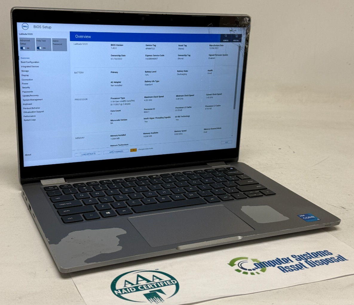 Dell Latitude 5320 13.3″ (i5-1135G7 2.40GHz – 16GB RAM – 256GB SSD – Win11Home)