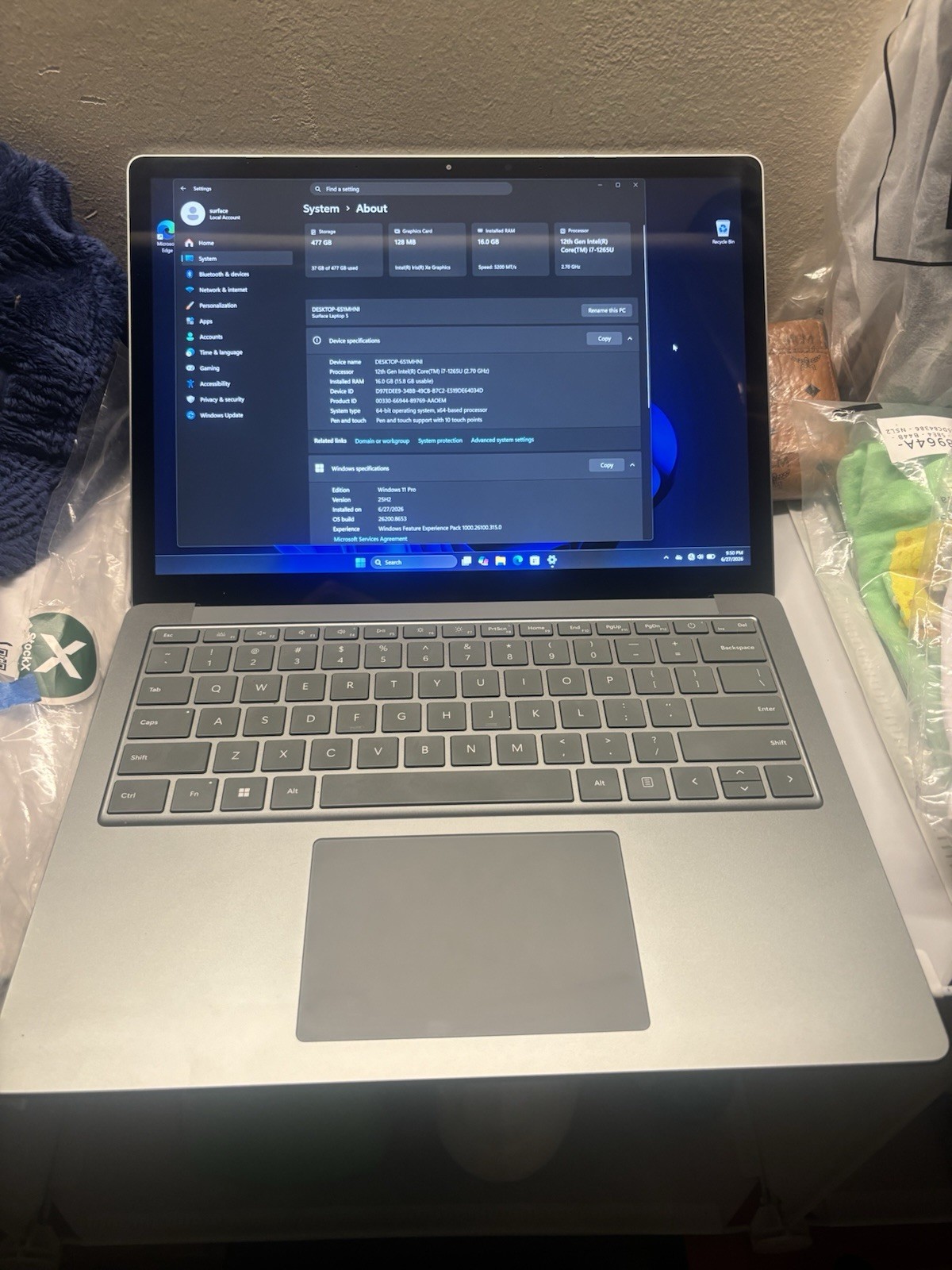 Microsoft Surface Laptop 5 RB2-00001 13.5″ i7-1265U 16GB 512gb SSD Win 11
