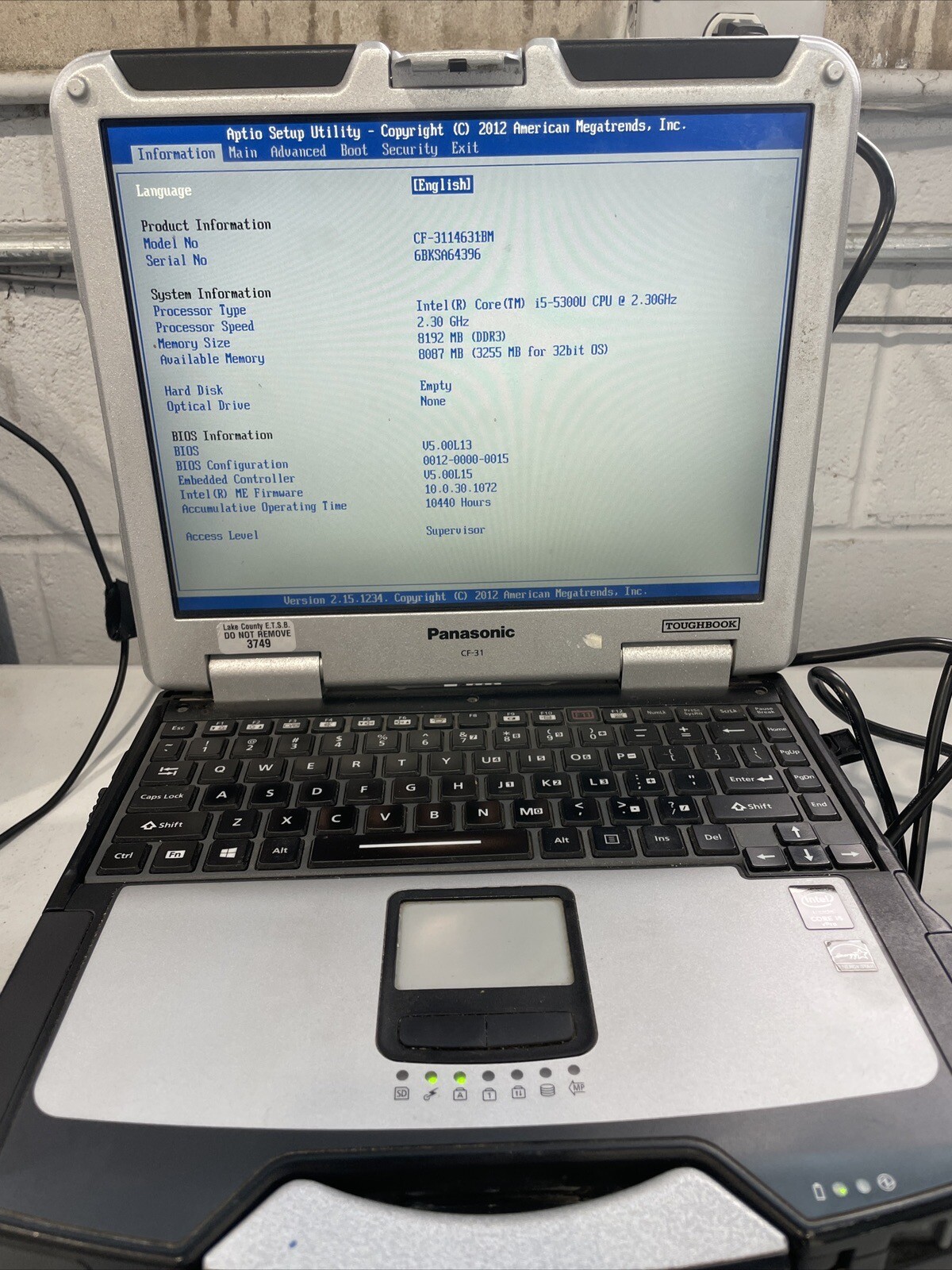 High Performance Toughbook CF-31 i5 8GB / Military Fully Rugged Touchscreen