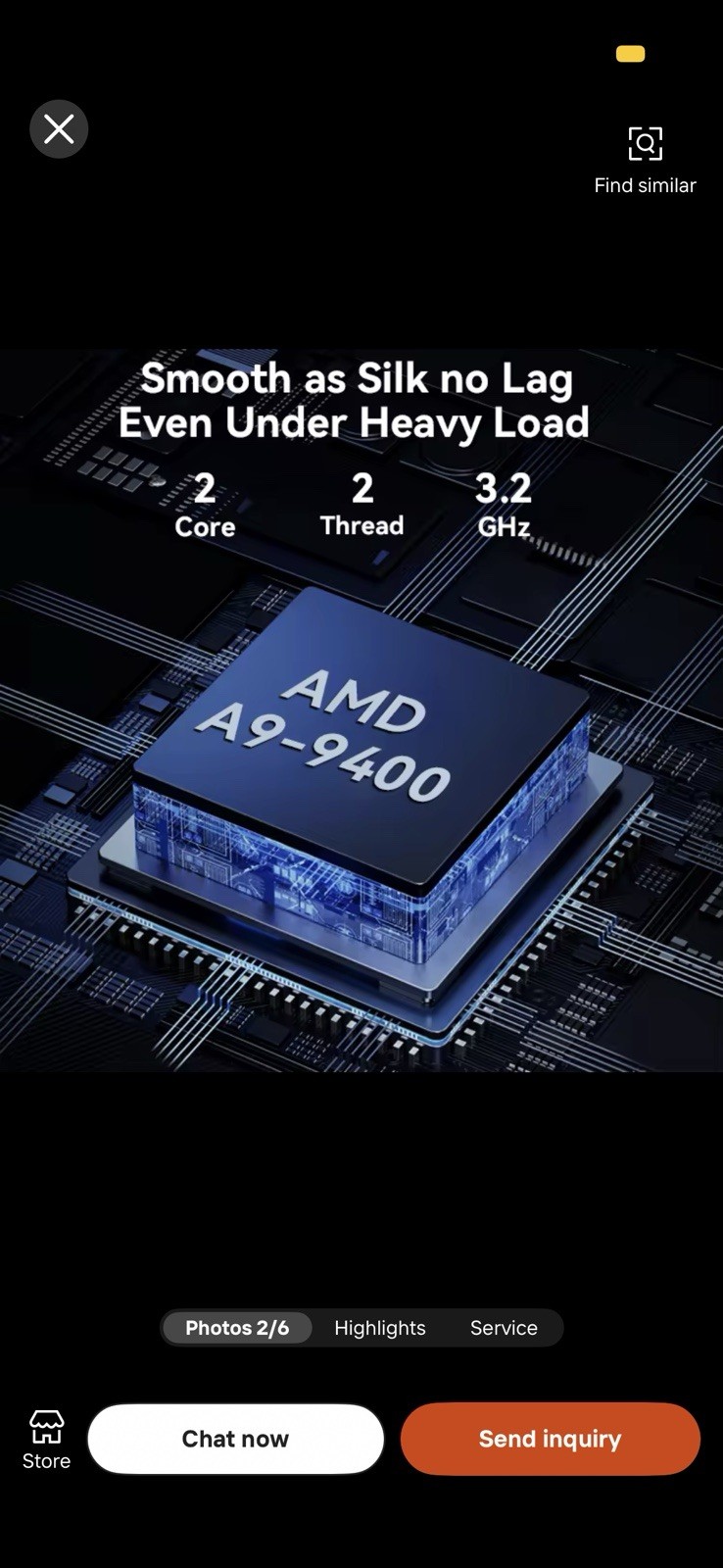 GreatAsia 14.1in Laptop AMD A9-9400 8GB 128GB SSD Radeon R5 Win10/11 Silver