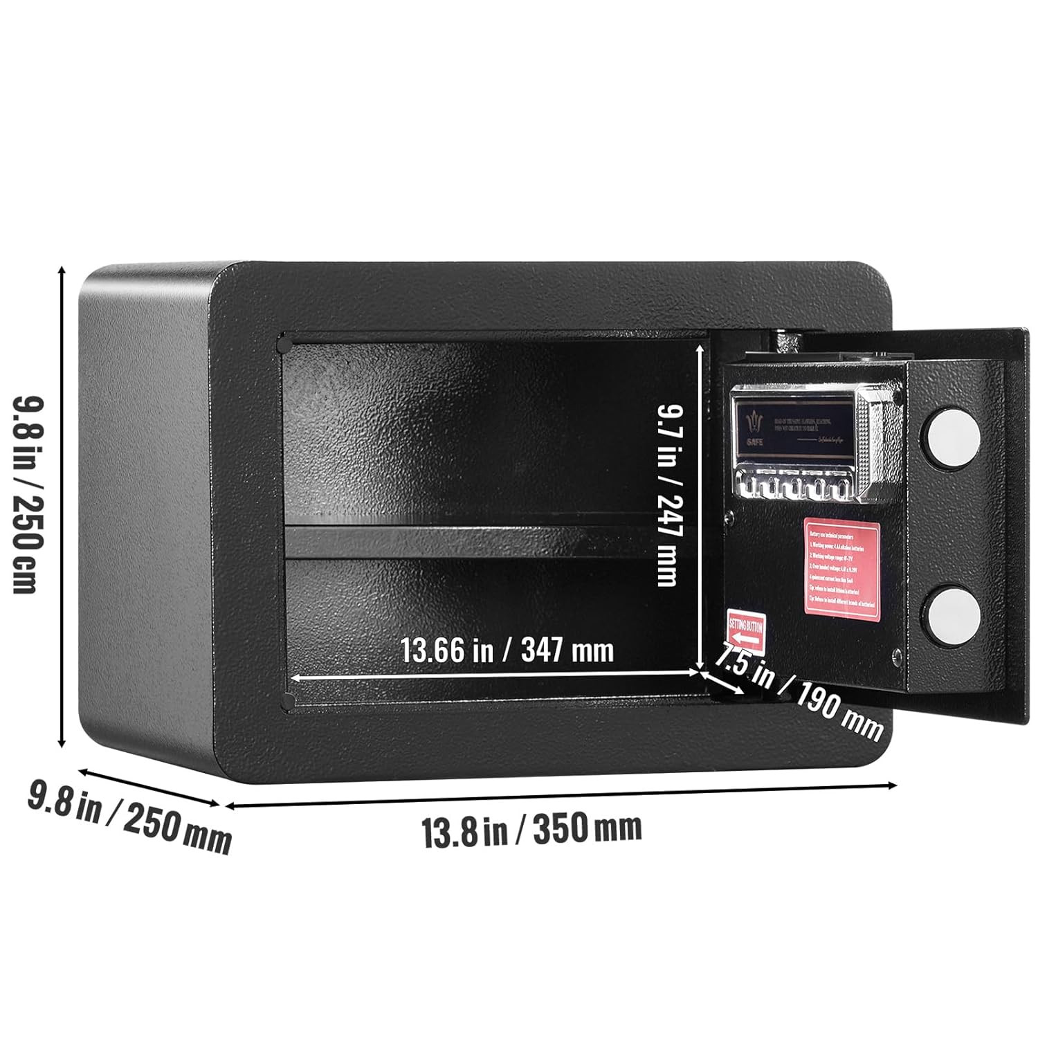 Compact Steel Security Safe with Digital Keypad for Home & Hotel Use