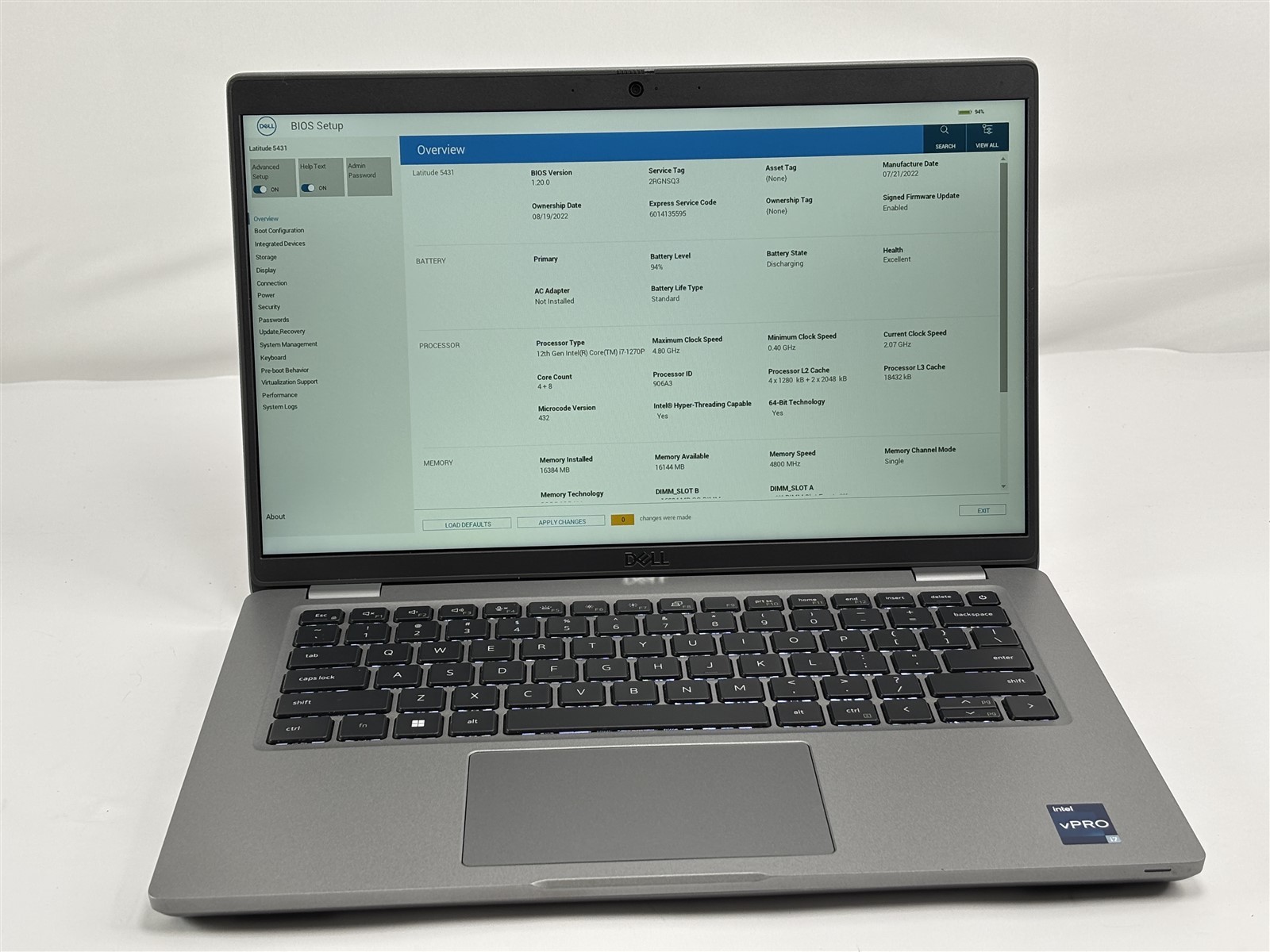 Dell Latitude 5431 14″ Intel Core i7-1270P 16GB 256GB SSD Laptop