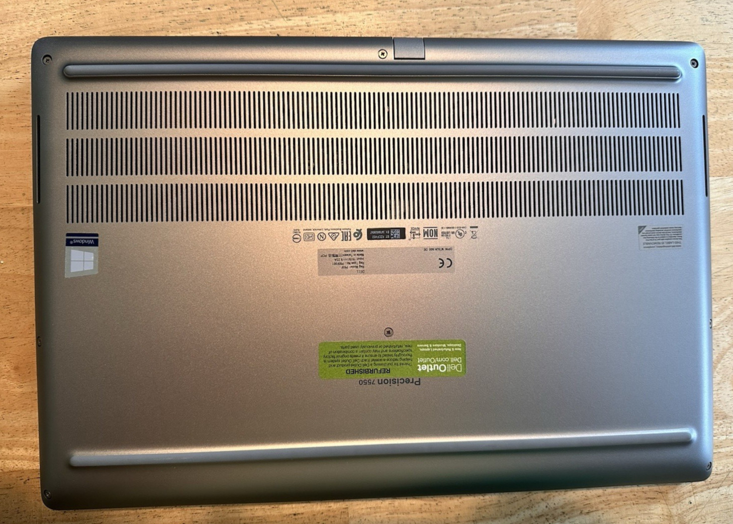 Dell Precision 7550 Laptop i7-10850H 1TB PCIe 32GB FHD T2000 W11P WIFI BT