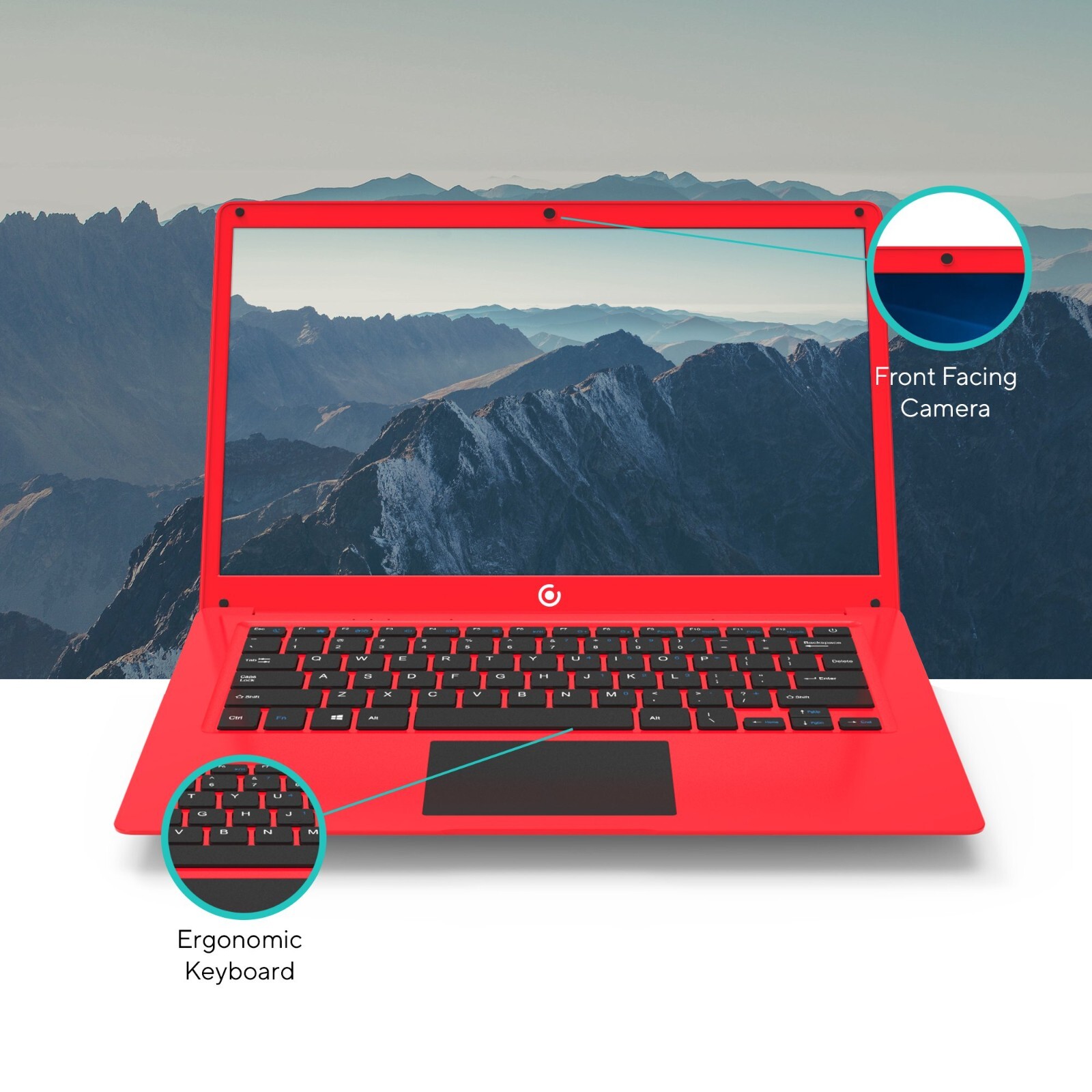 Core Innovations Red 14.1″ HD 1.1GHz 3GB 64GB Ubuntu+/or Win11/10, Office*
