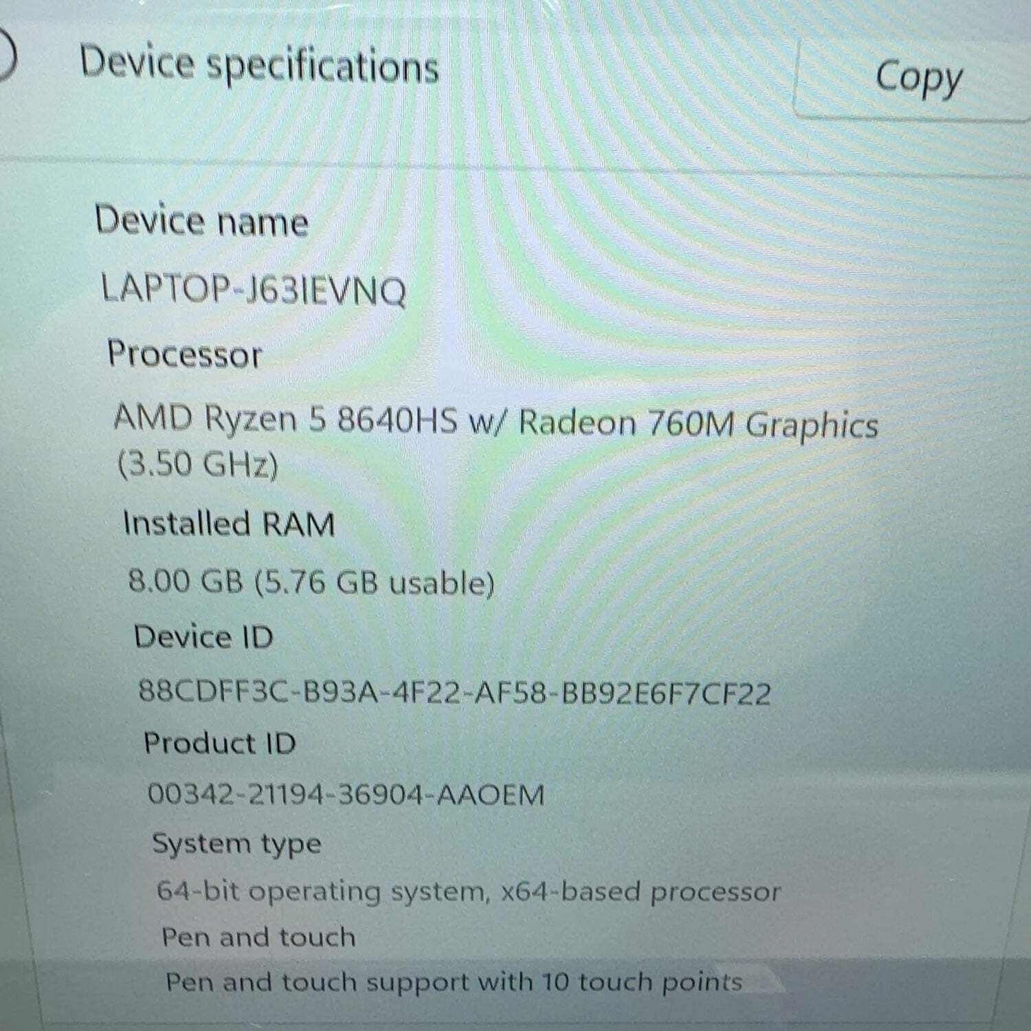 Lenovo Yoga 7 2-in-1 14AHP9 14″ Ryzen 5 8640HS 3.5GHz 8GB RAM 512GB SSD